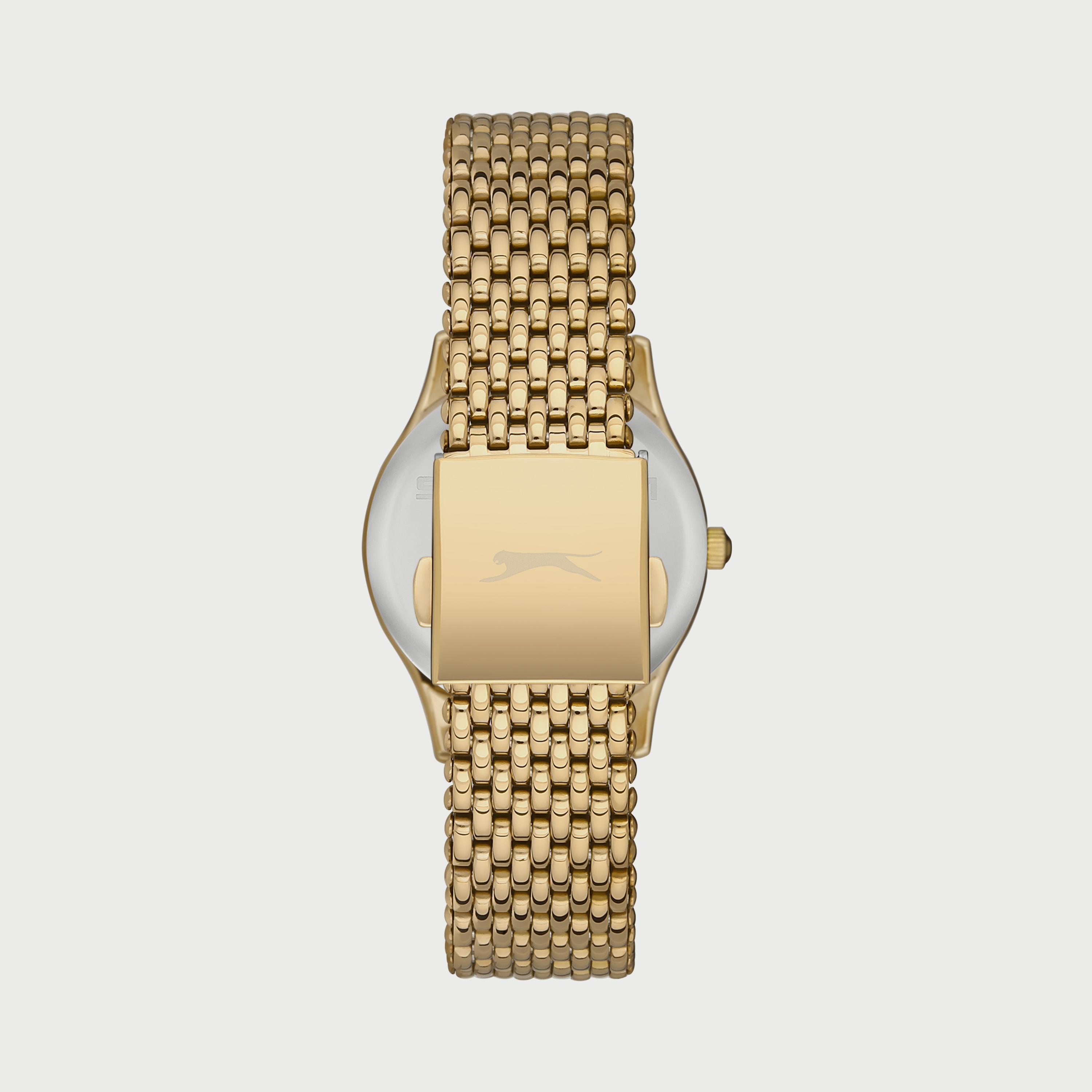  SL.9.6535.3.03 ساعة من سلازنجر للنساء أنالوج مزود بحزام من الستالس ستيل الذهبي-women-watchesandjewellery-watches-image-3