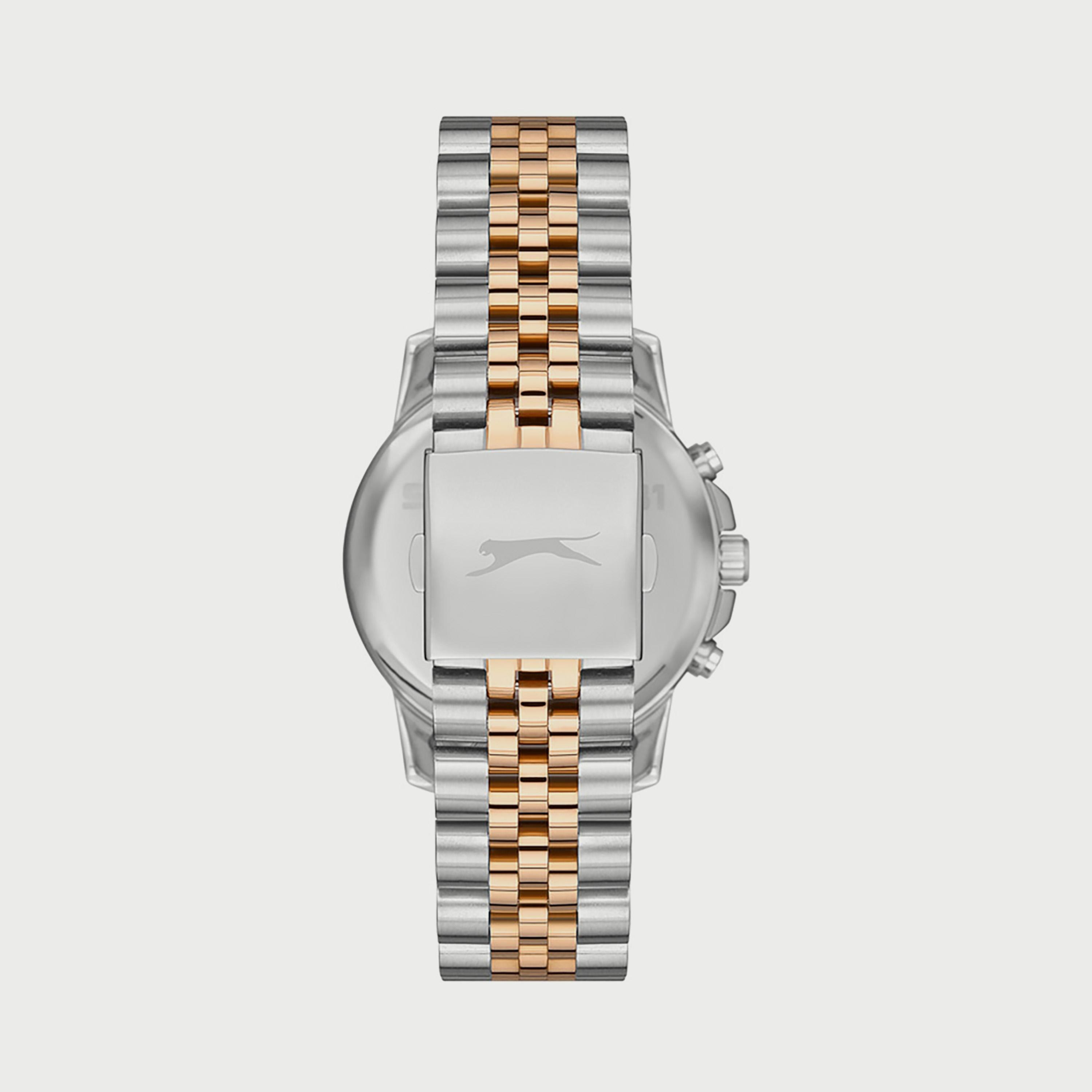 Slazenger Men's Silver & Rose Gold Chronograph Stainless Steel Strap Watch SL.9.6524.2.01-men-watchesandjewellery-watches-image-3