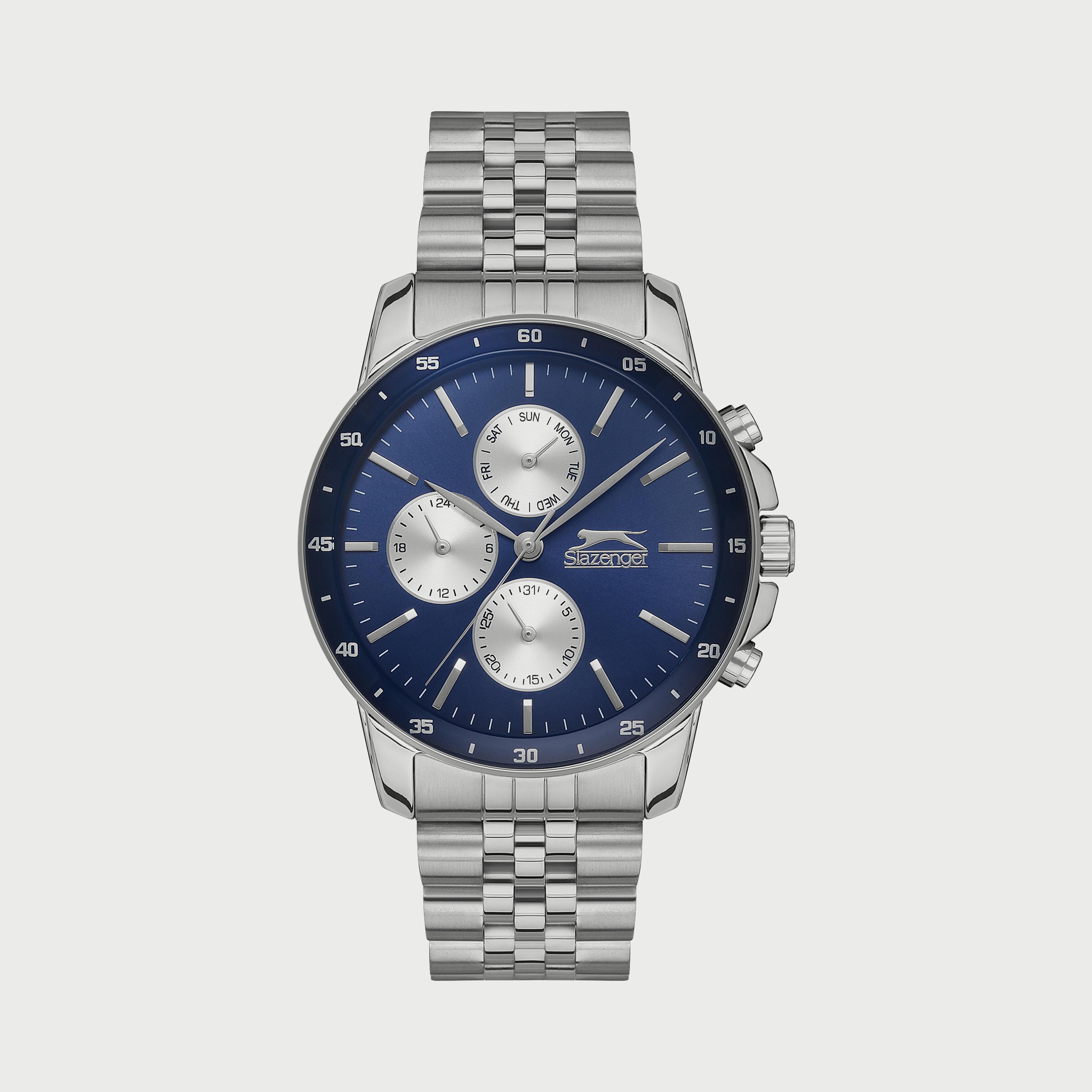  SL.9.6524.2.03 ساعة من سلازنجر للرجال كرونوغراف مزود بحزام من الستالس ستيل الفضي-men-watchesandjewellery-watches-image-1