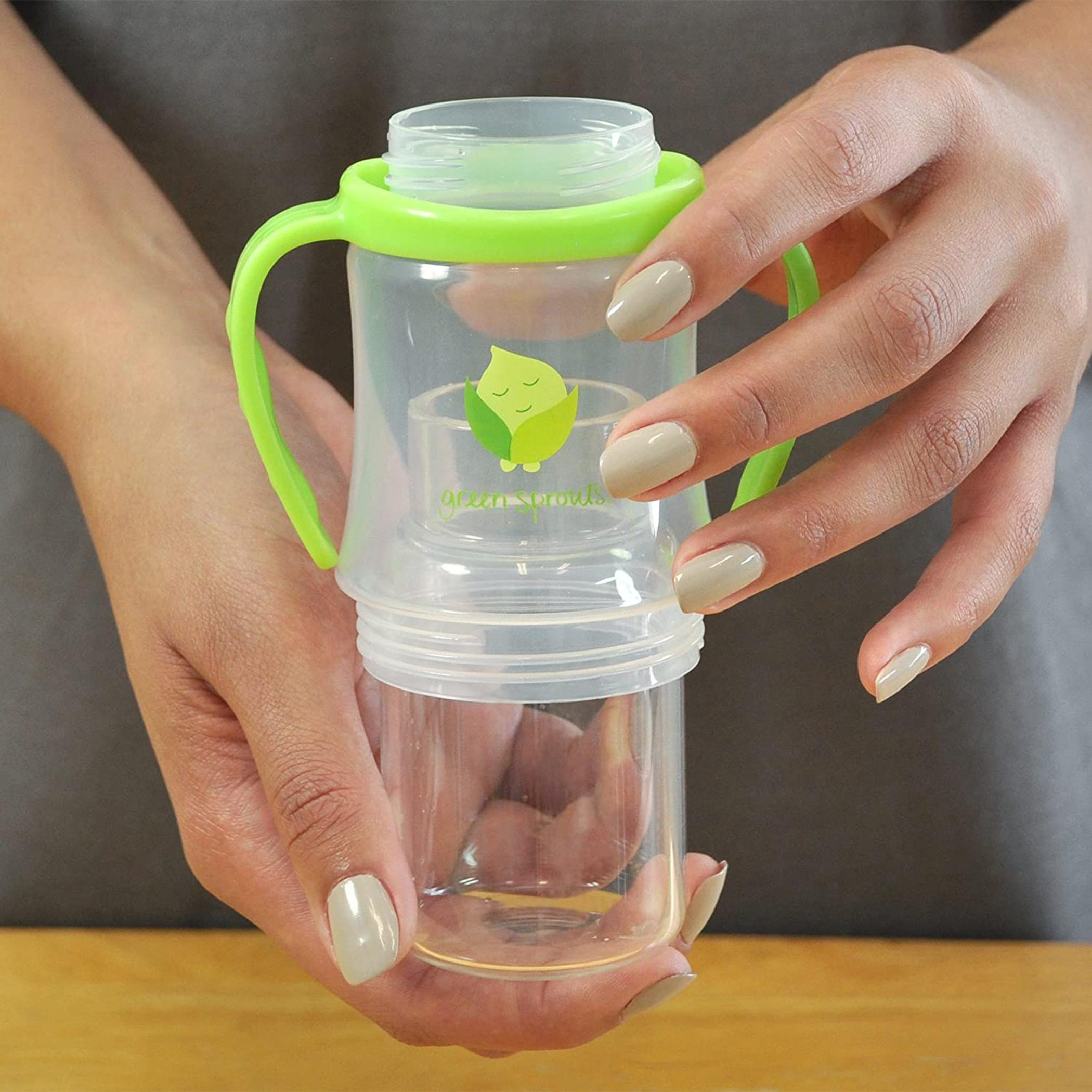 كوب زجاجي سيب أند سترو من جرين سبراوتس - 6 شهور فأكثر-baby-feeding-mealtimeessentials-image-2