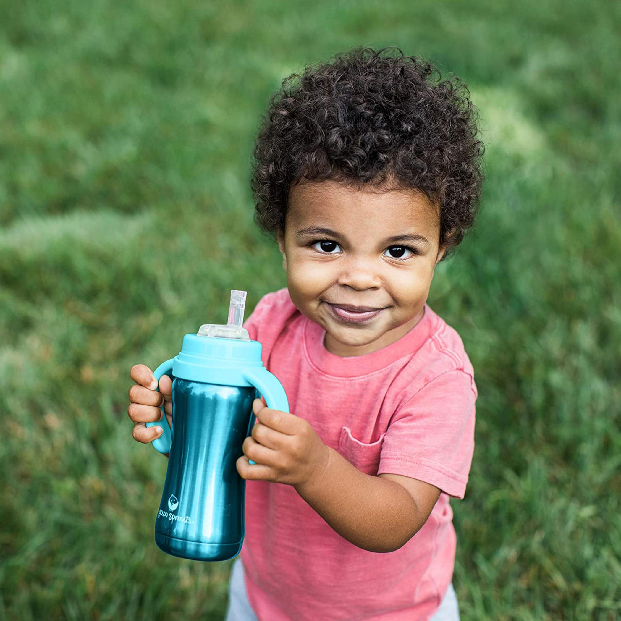 Stainless Steel 177 ml Sippy Cup with Spout and Handle - 6 months+-baby-feeding-mealtimeessentials-image-4