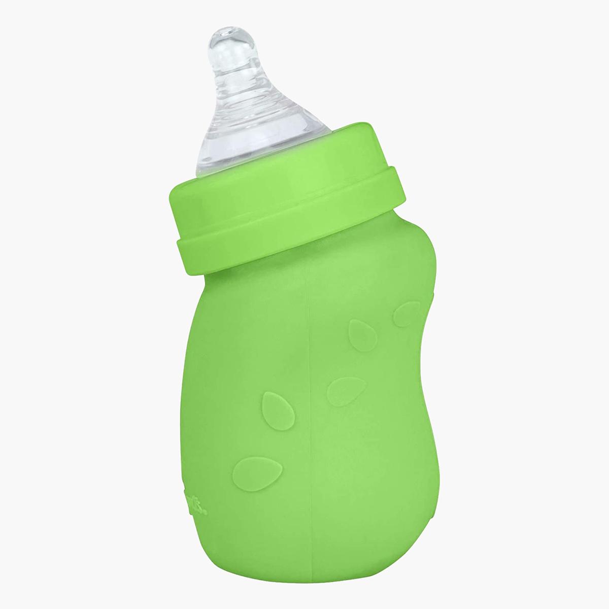Green Sprouts Glass Feeding Bottle with Cover - 147 ml (0-12 months)-baby-feeding-feedingbottles-bottlesandteats-image-1