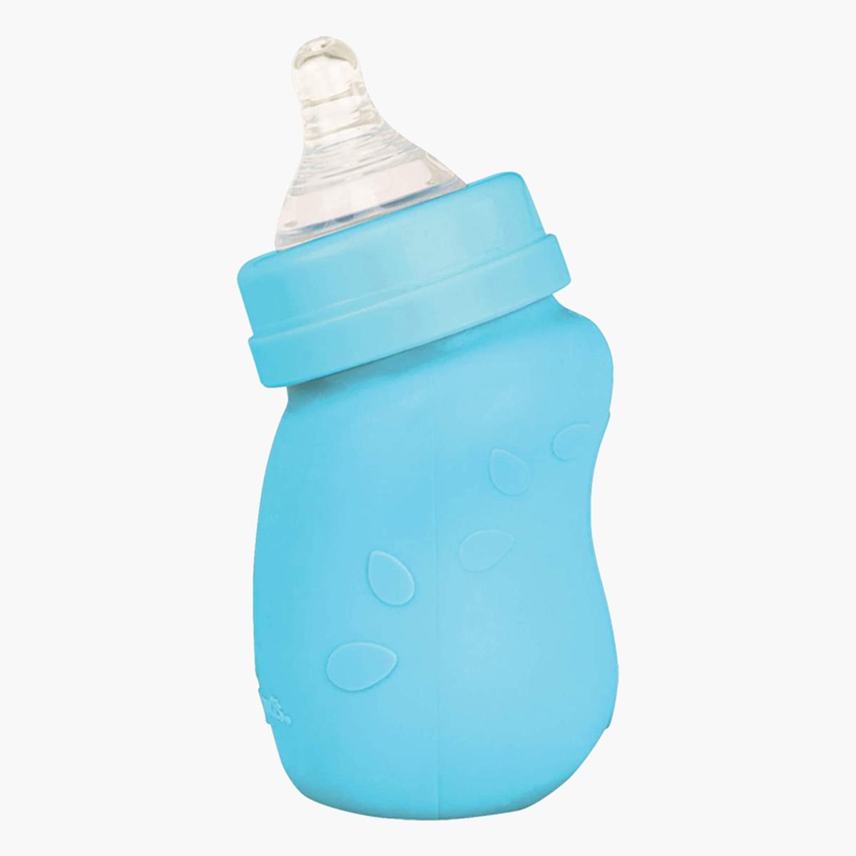 Green Sprouts Glass Feeding Bottle with Cover - 147 ml (0-12 months)-baby-feeding-feedingbottles-bottlesandteats-image-1