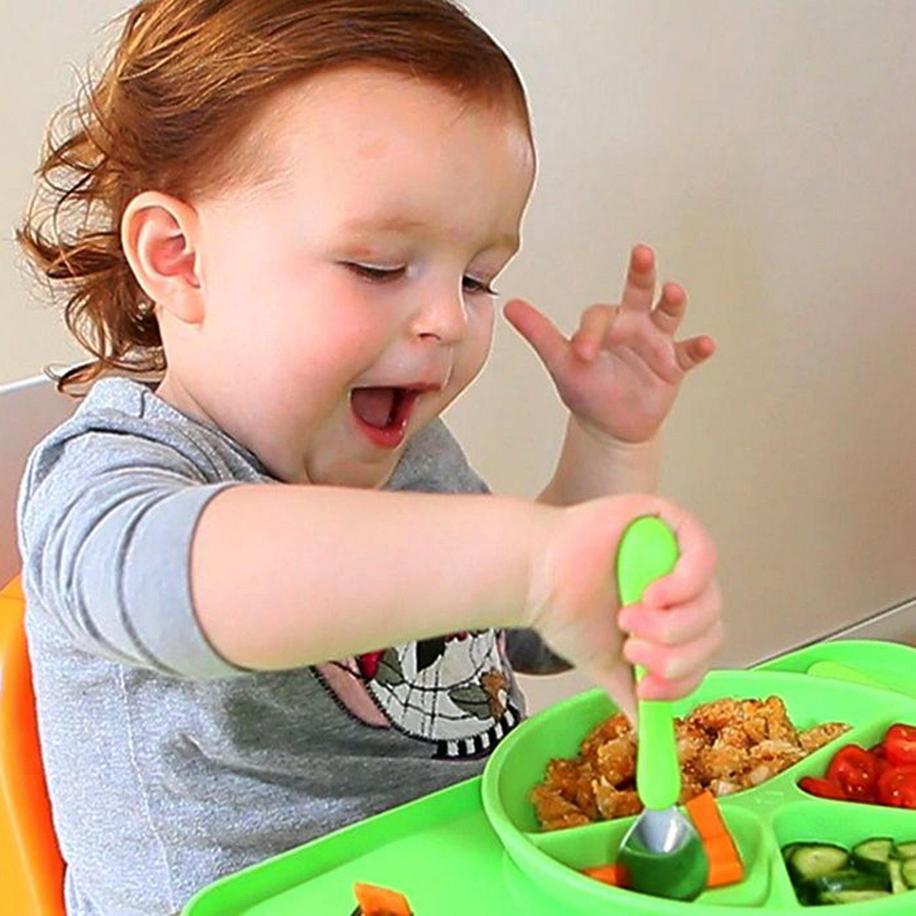 طقم أدوات مائدة تعليمية 3 قطع من جرين سبراوتس - 12 شهر فأكثر-baby-feeding-mealtimeessentials-image-2