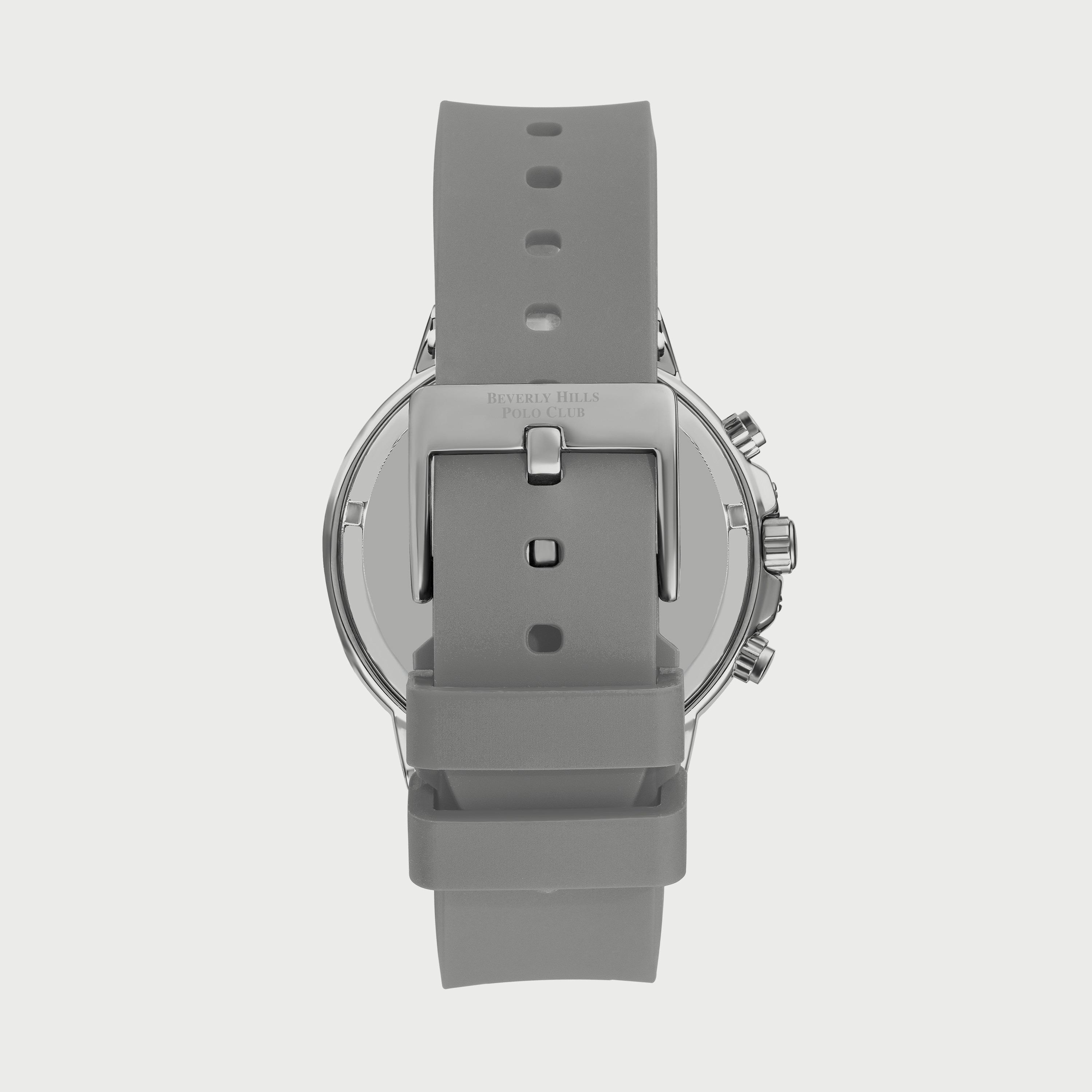 بيفرلي هيلز بولو كلوب ساعة للرجال كرونوغراف بسوار سيليكون رمادية BP3248X-356-men-watchesandjewellery-watches-image-3
