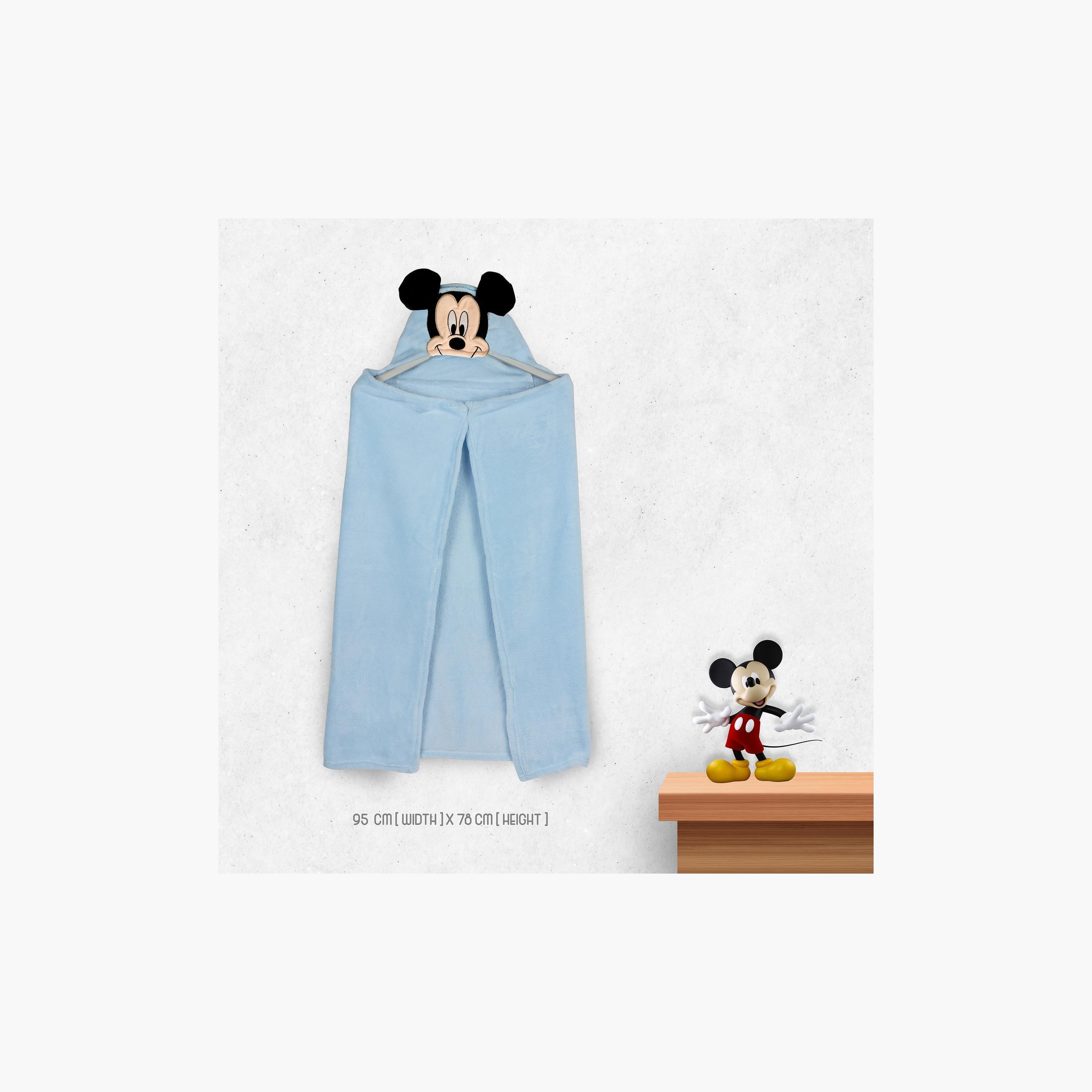 بطانية من الصوف المرجاني بقبعة وزخارف ميكي ماوس من ديزني - 78x95 سم-baby-nursery-blanketsandswaddles-blanketsandquilts-image-4
