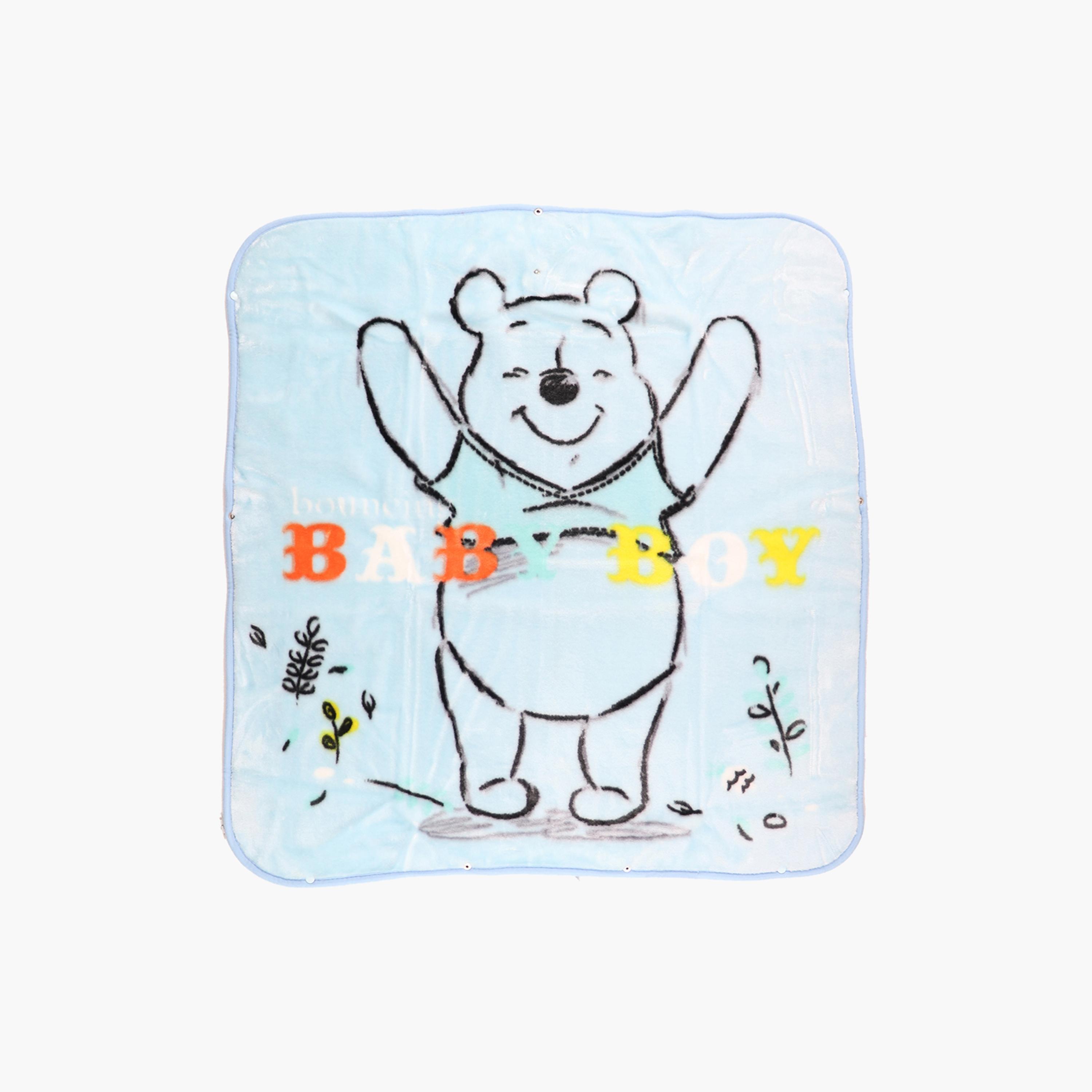 Disney Winnie The Pooh Print Baby Sac Blanket - 80x90 cms-baby-nursery-blanketsandswaddles-blanketsandquilts-image-1