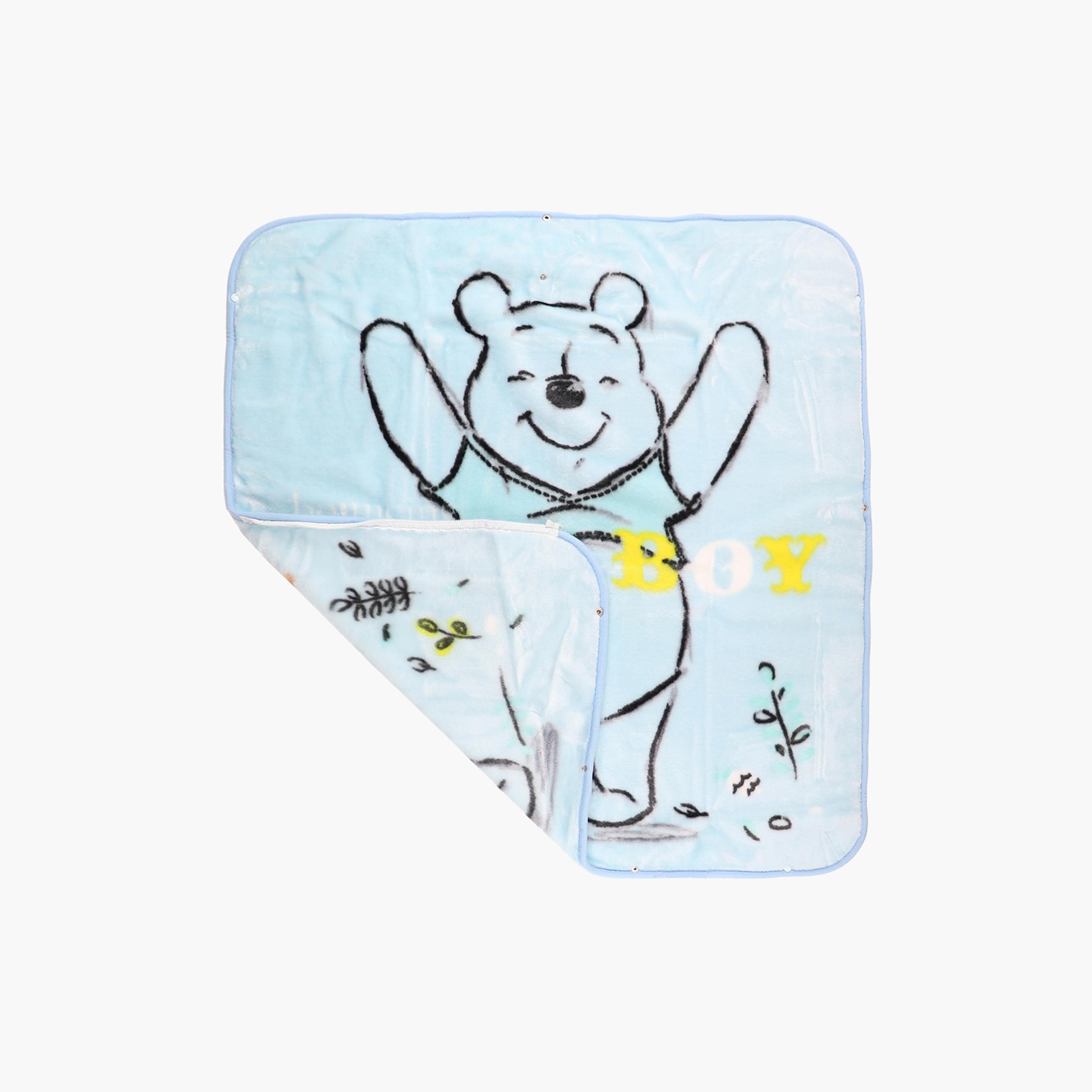 Disney Winnie The Pooh Print Baby Sac Blanket - 80x90 cms-baby-nursery-blanketsandswaddles-blanketsandquilts-image-2