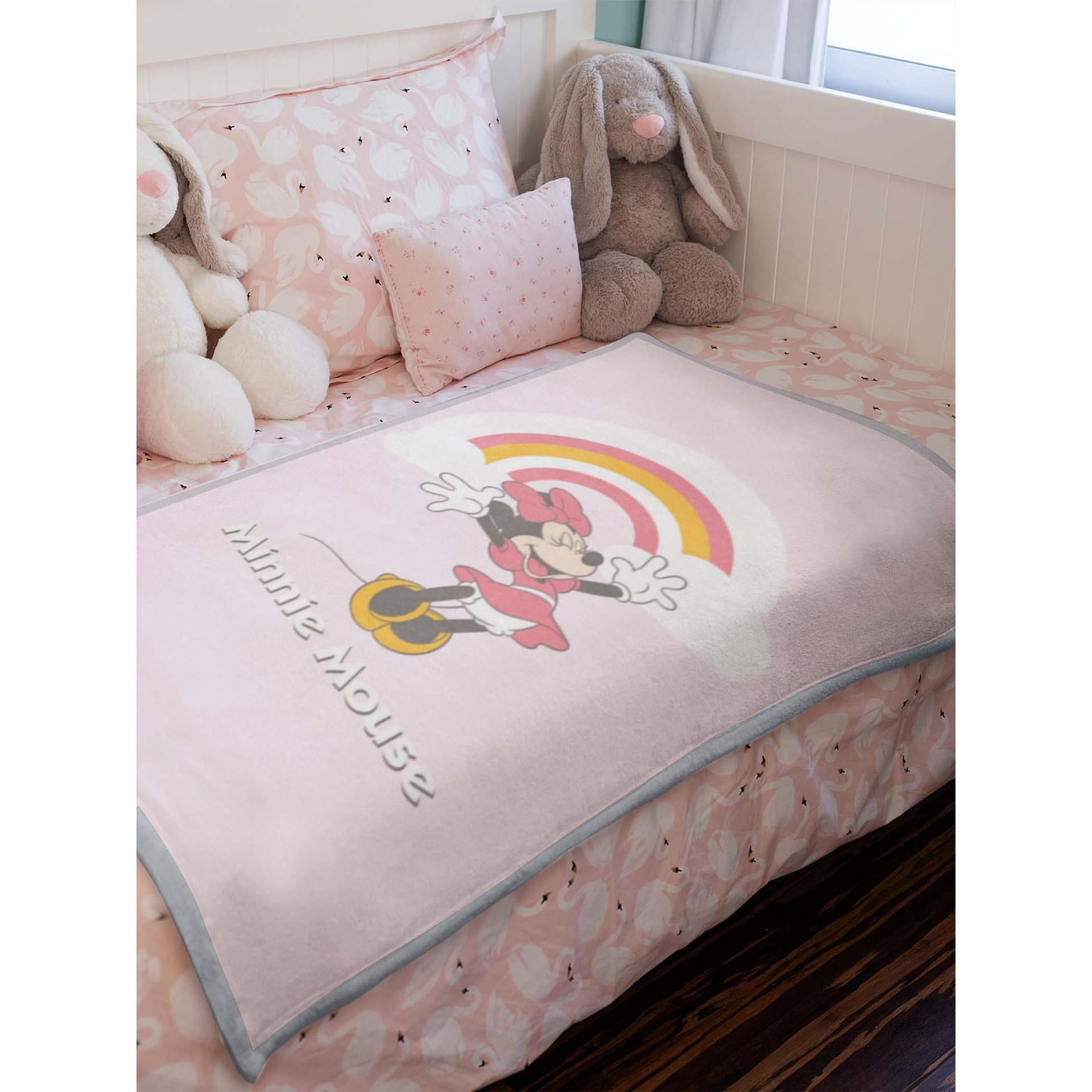 Disney Minnie Mouse Print Raschel  Blanket -  110x80 cms-baby-nursery-blanketsandswaddles-blanketsandquilts-image-1
