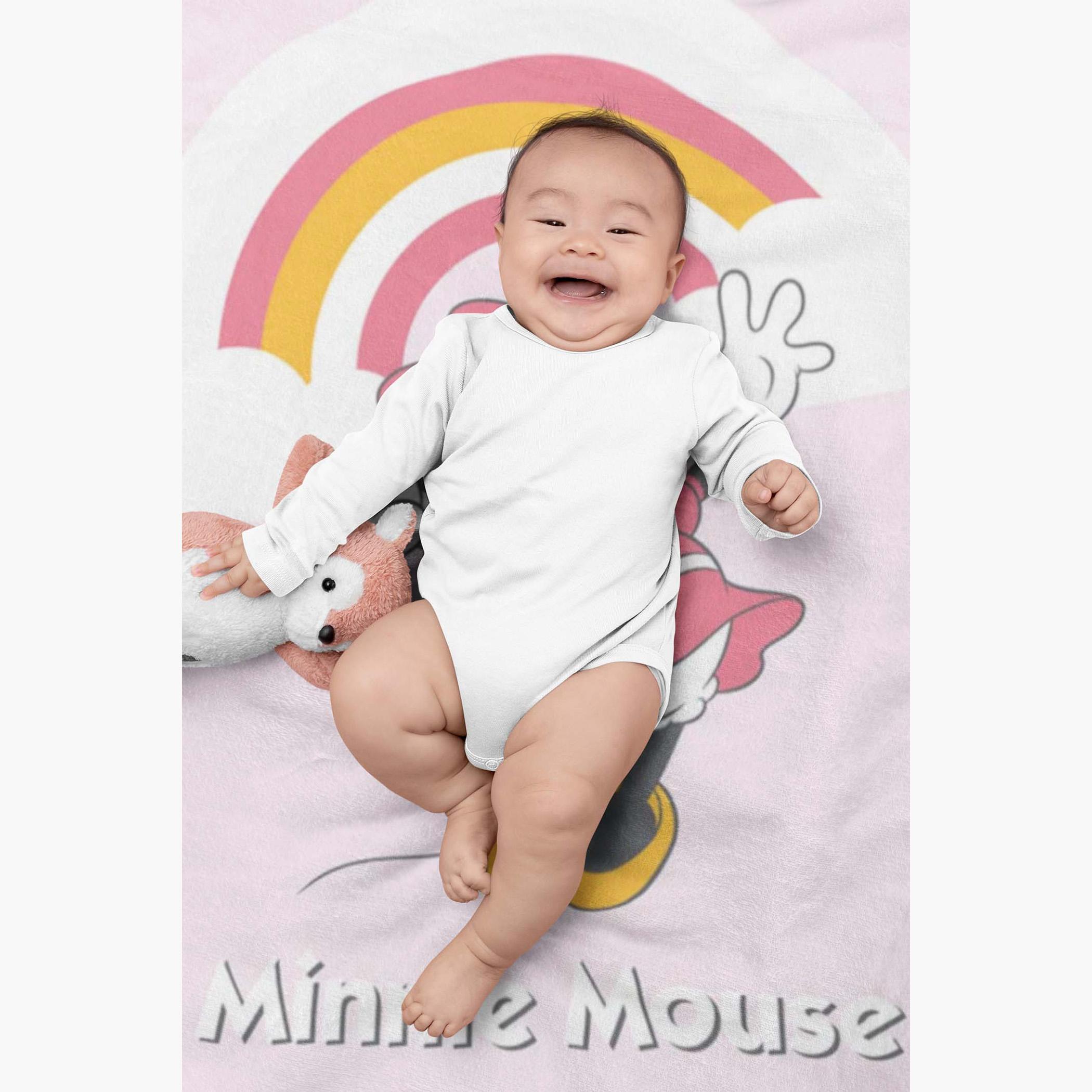 Disney Minnie Mouse Print Raschel  Blanket -  110x80 cms-baby-nursery-blanketsandswaddles-blanketsandquilts-image-3