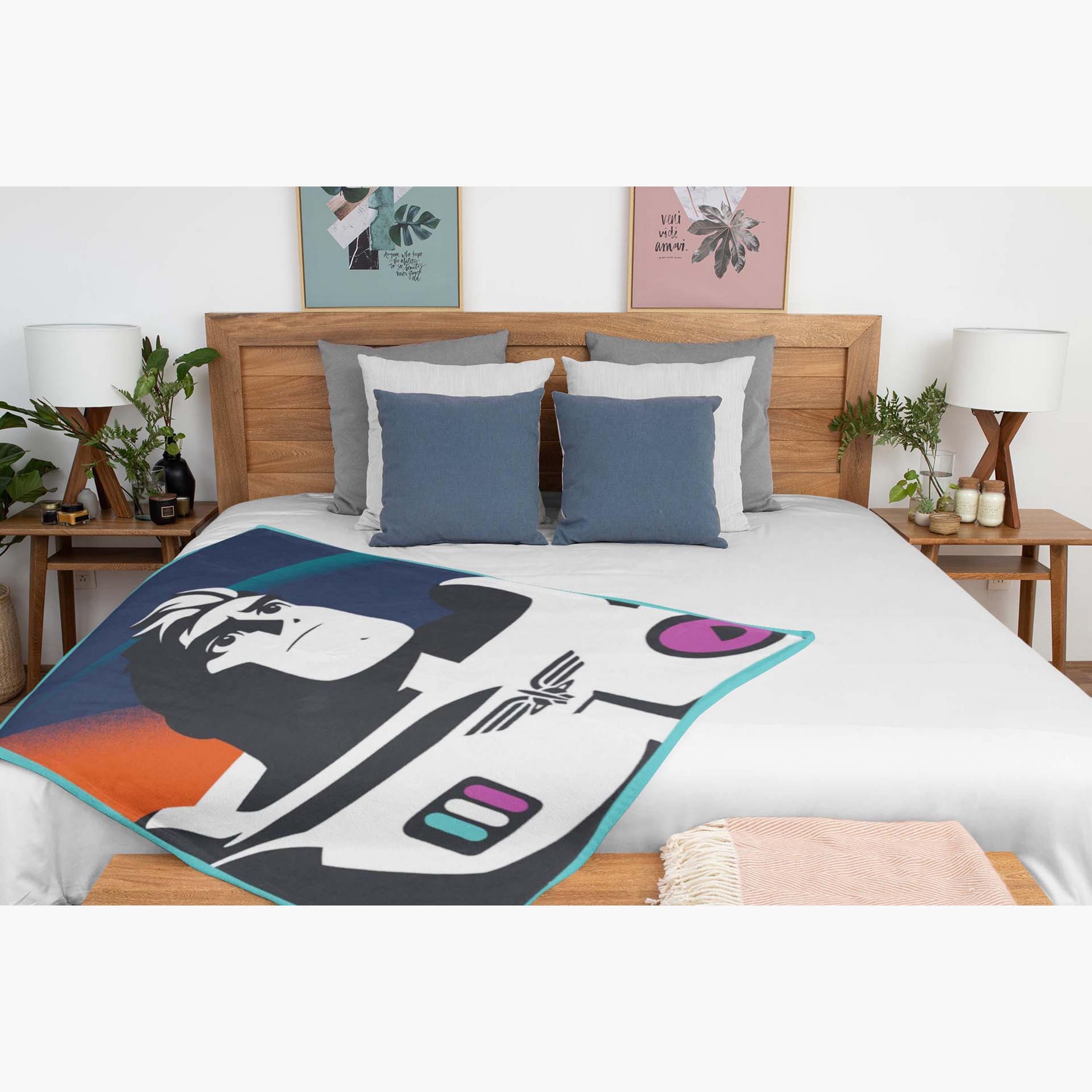 Disney Buzz Lightyear Print Polar Fleece Blanket - 100x150 cms-baby-nursery-blanketsandswaddles-blanketsandquilts-image-1
