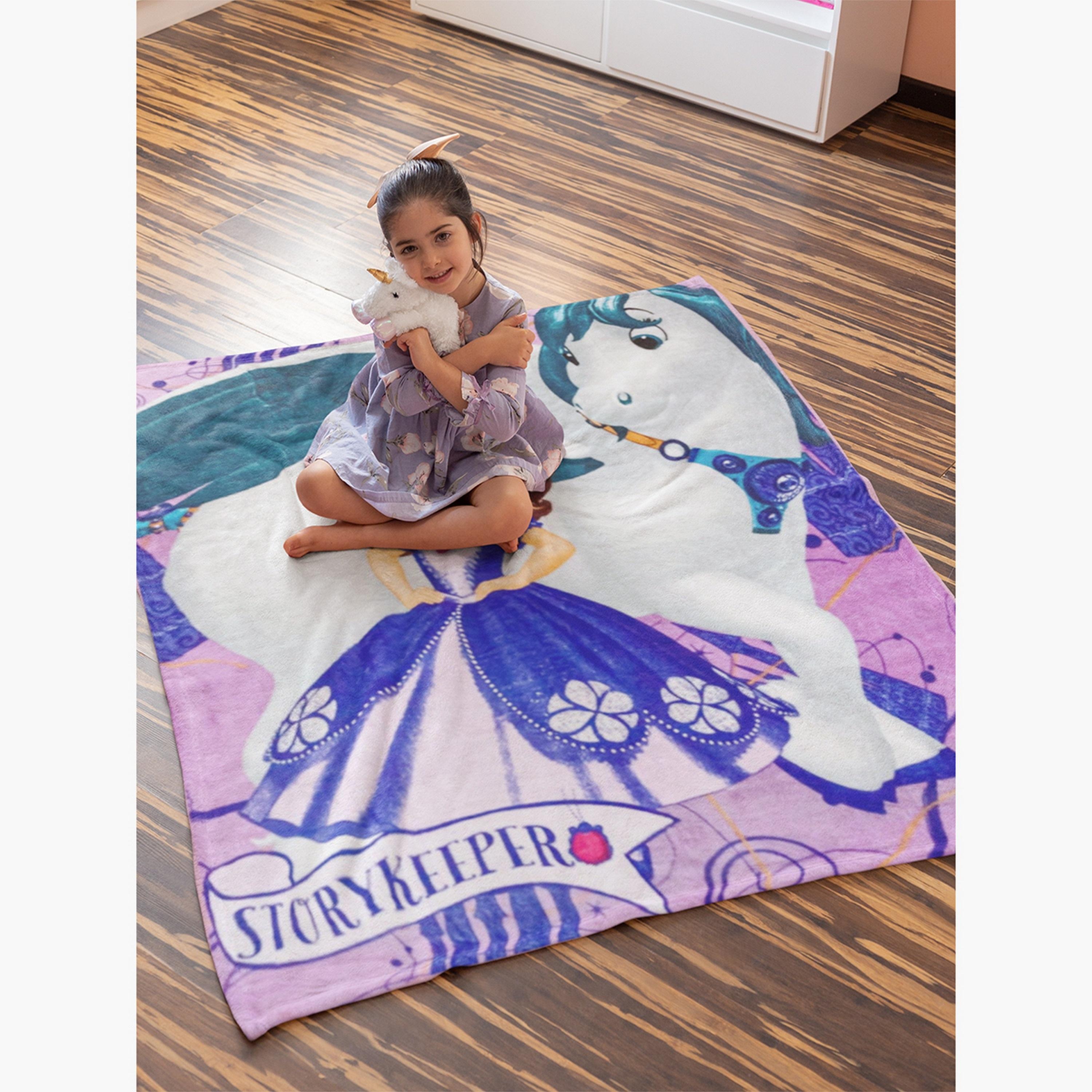 Disney Sofia Print Coral Fleece Blanket - 120x140 cms-baby-nursery-blanketsandswaddles-blanketsandquilts-image-2