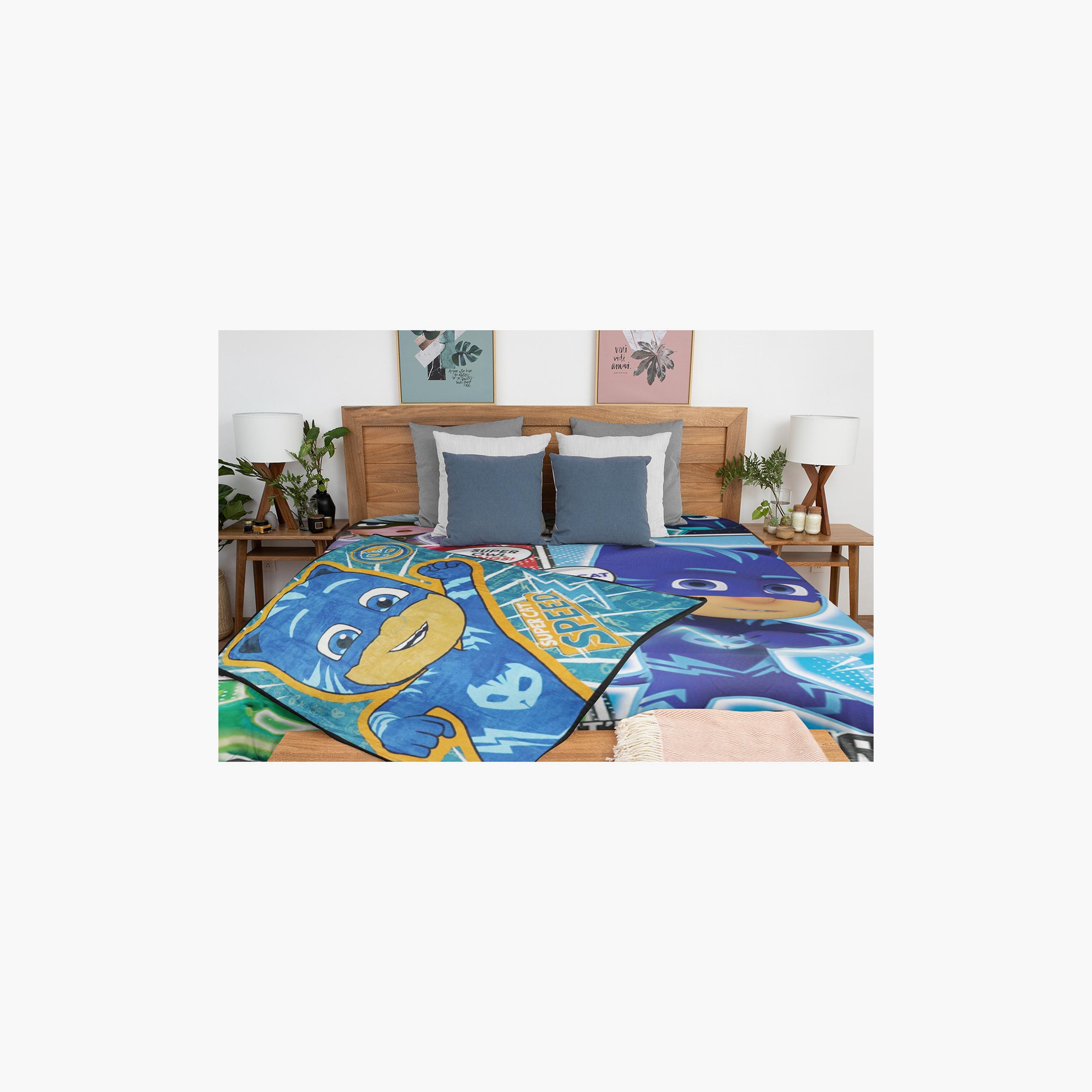 PJ Masks Print Coral Fleece Blanket - 120x140 cms-baby-nursery-blanketsandswaddles-blanketsandquilts-image-1