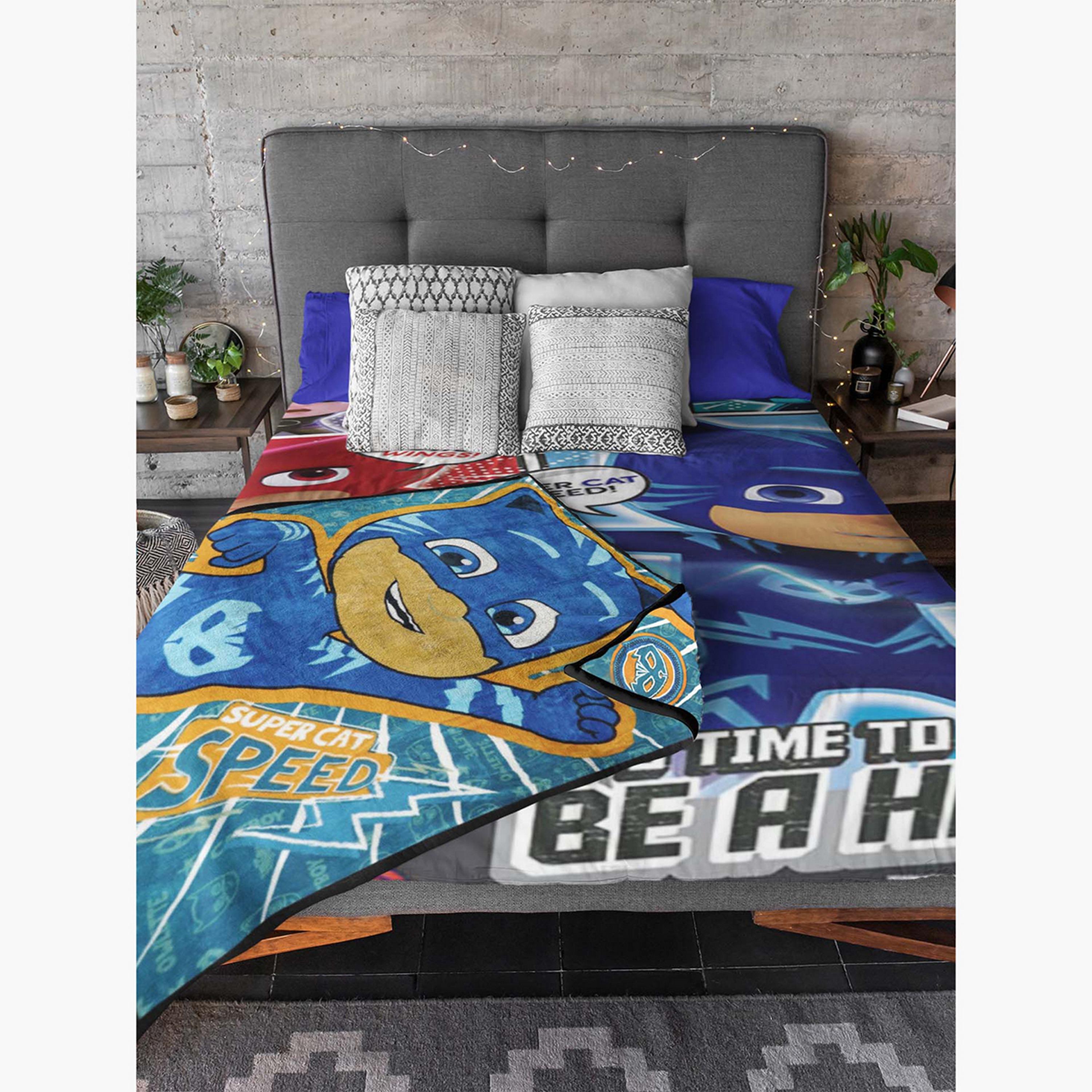 PJ Masks Print Coral Fleece Blanket - 120x140 cms-baby-nursery-blanketsandswaddles-blanketsandquilts-image-2