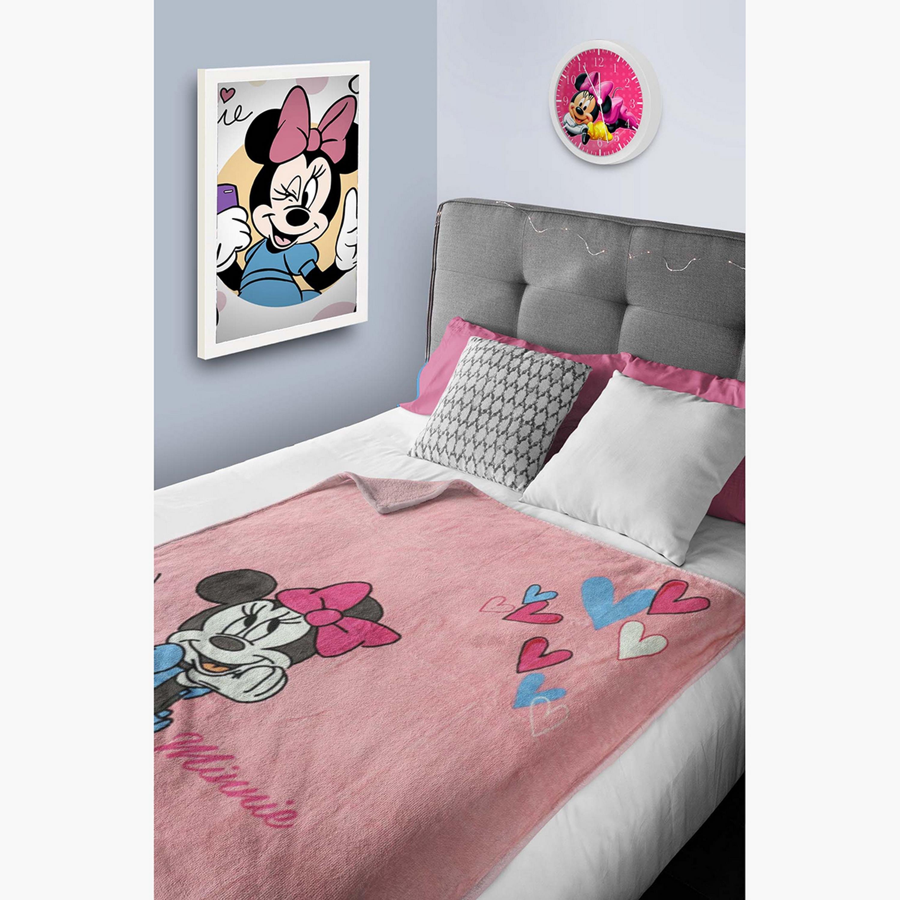 Disney Minnie Mouse Print Coral Fleece Blanket - 120x140 cms-baby-nursery-blanketsandswaddles-blanketsandquilts-image-2