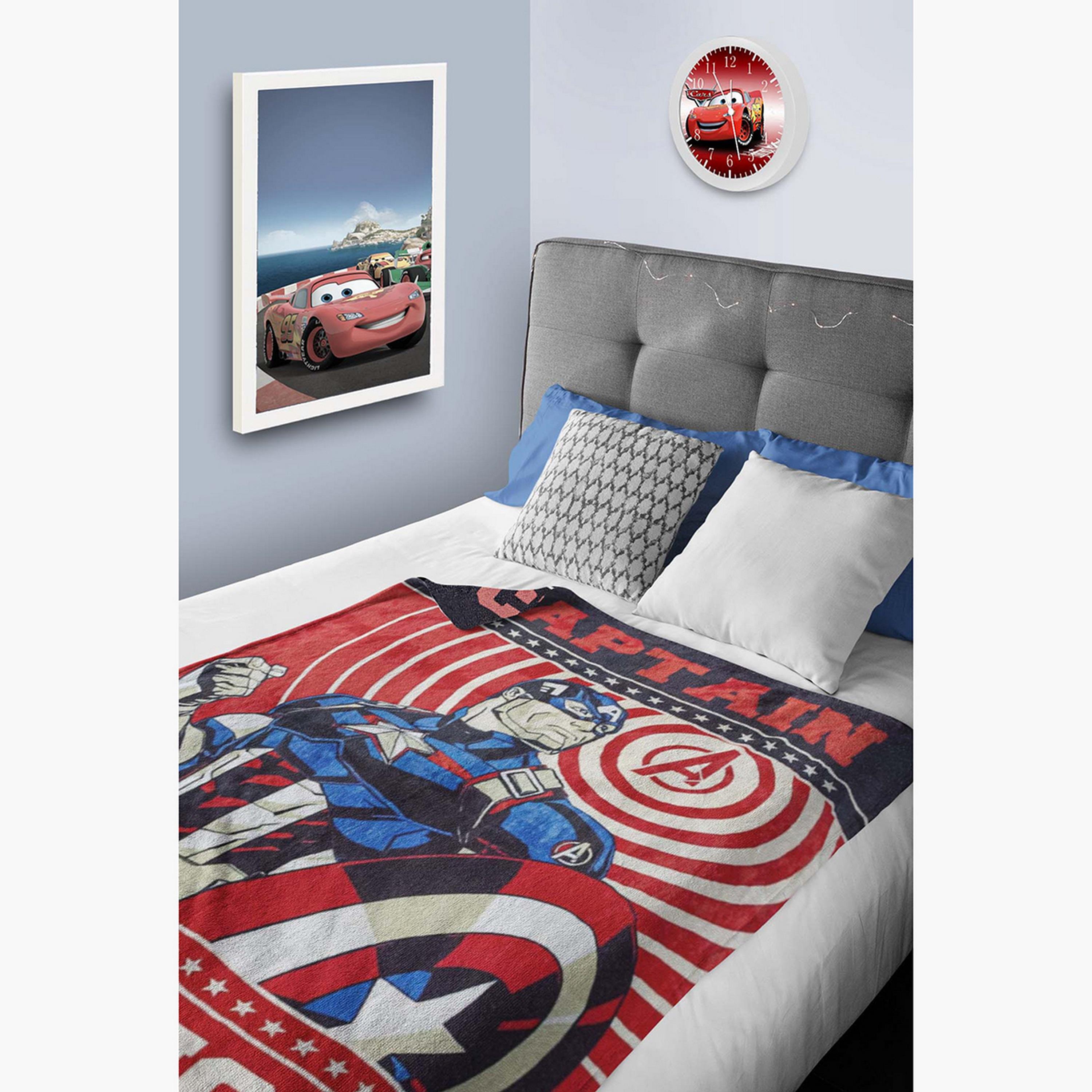 Avengers Captain America Print Flannel Blanket - 160x220 cms-baby-nursery-blanketsandswaddles-blanketsandquilts-image-3