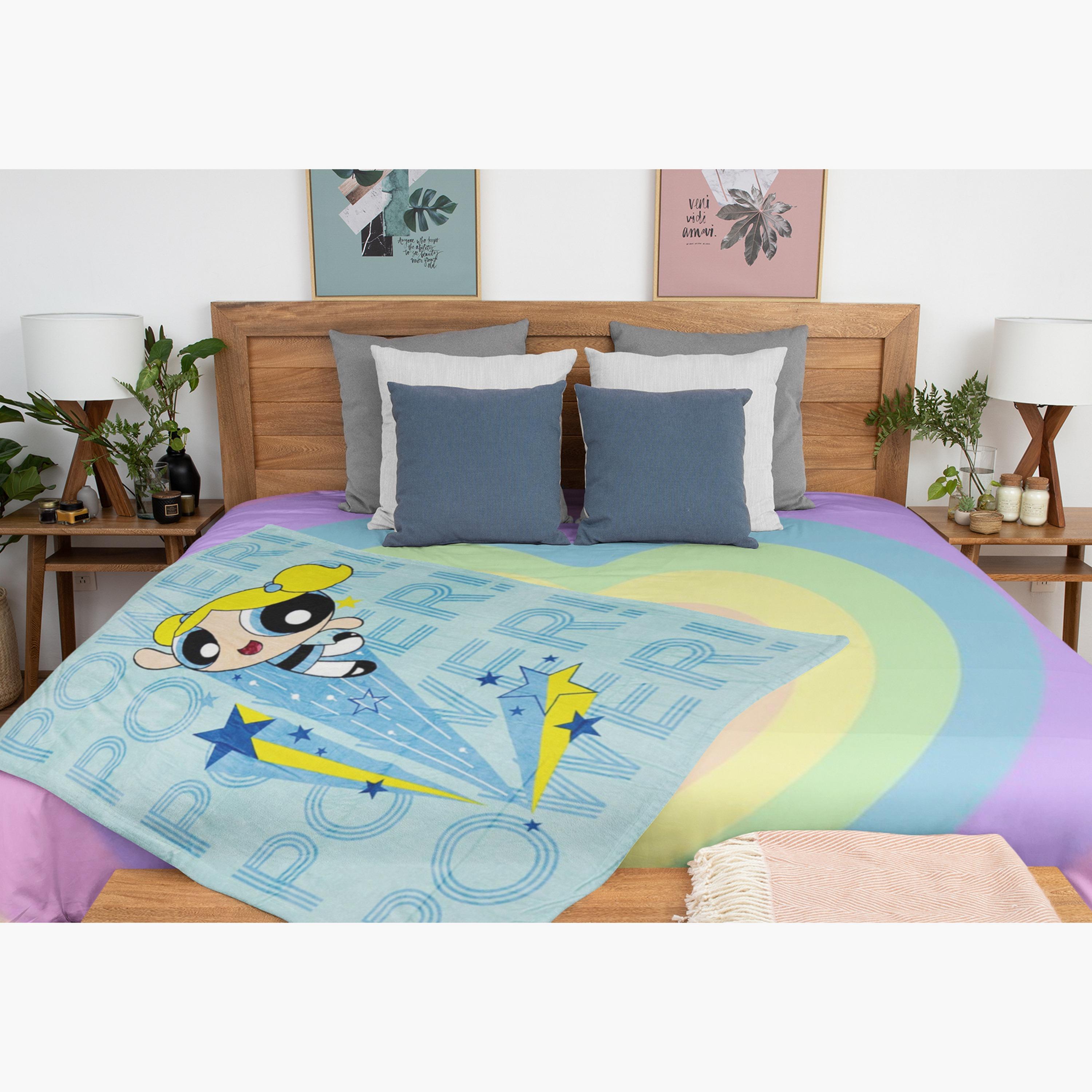 Powerpuff Girls Print Flannel Blanket - 160x220 cms-baby-nursery-blanketsandswaddles-blanketsandquilts-image-2