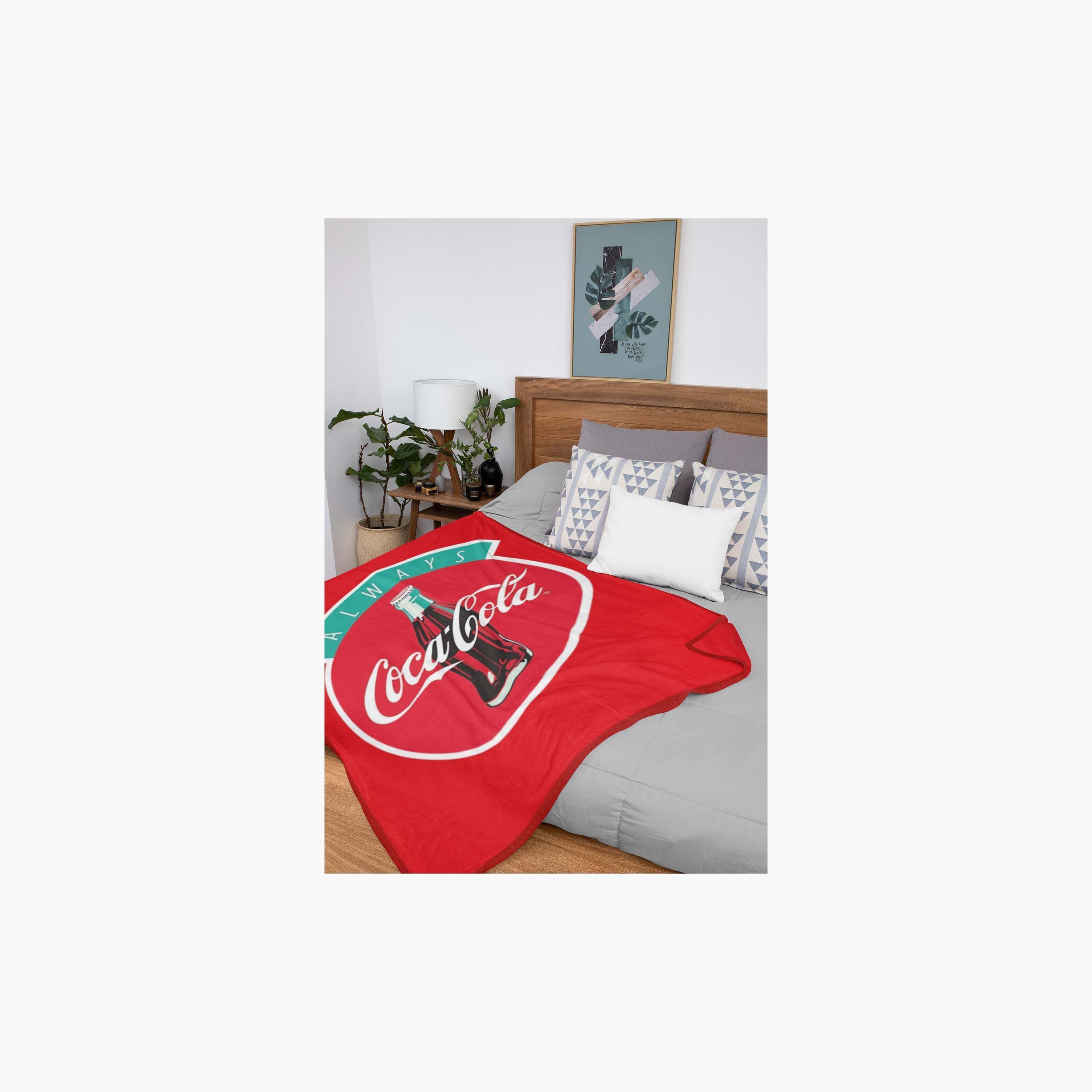 Coca Cola Printed Blanket - 160x220 cms-baby-nursery-blanketsandswaddles-blanketsandquilts-image-1
