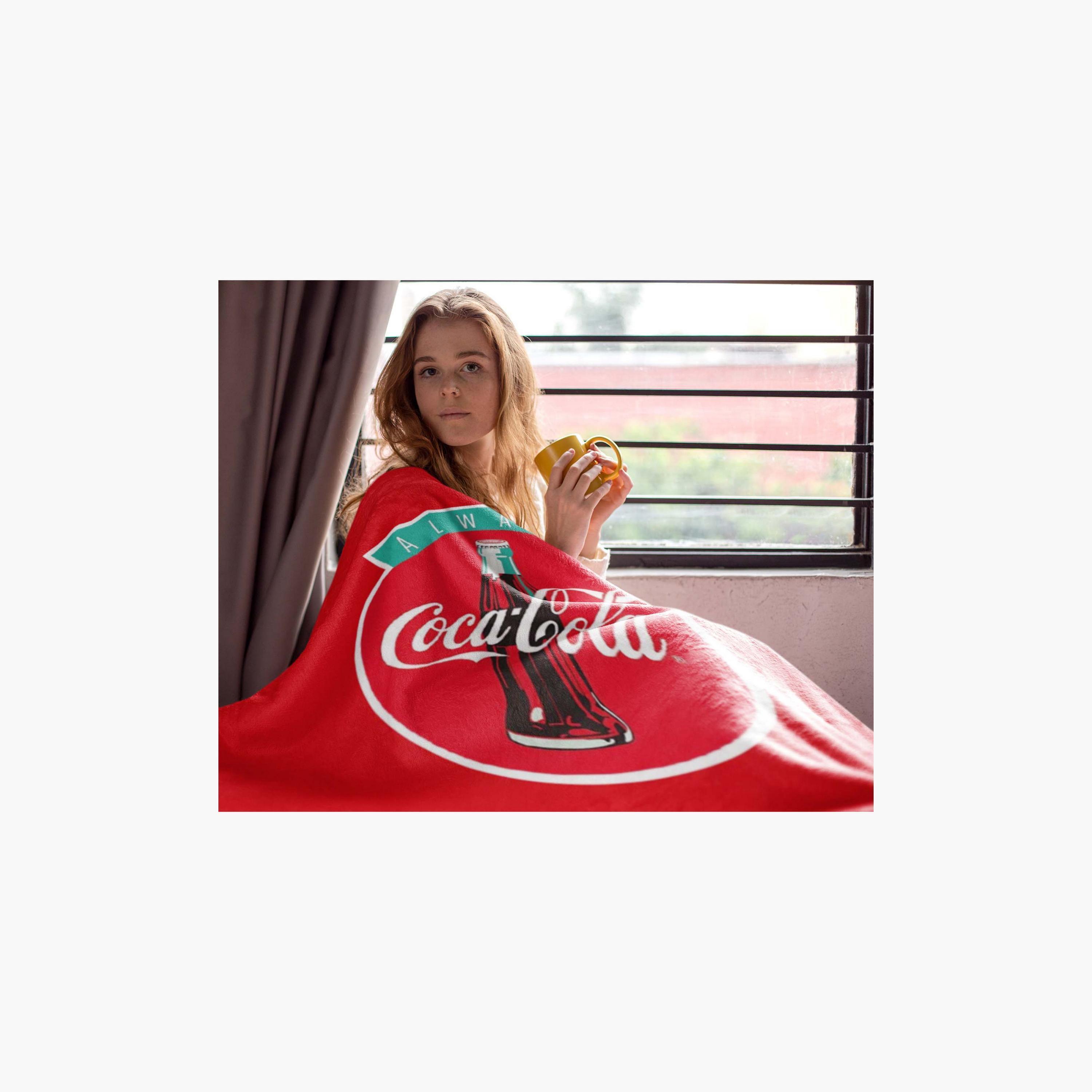 Coca Cola Printed Blanket - 160x220 cms-baby-nursery-blanketsandswaddles-blanketsandquilts-image-2