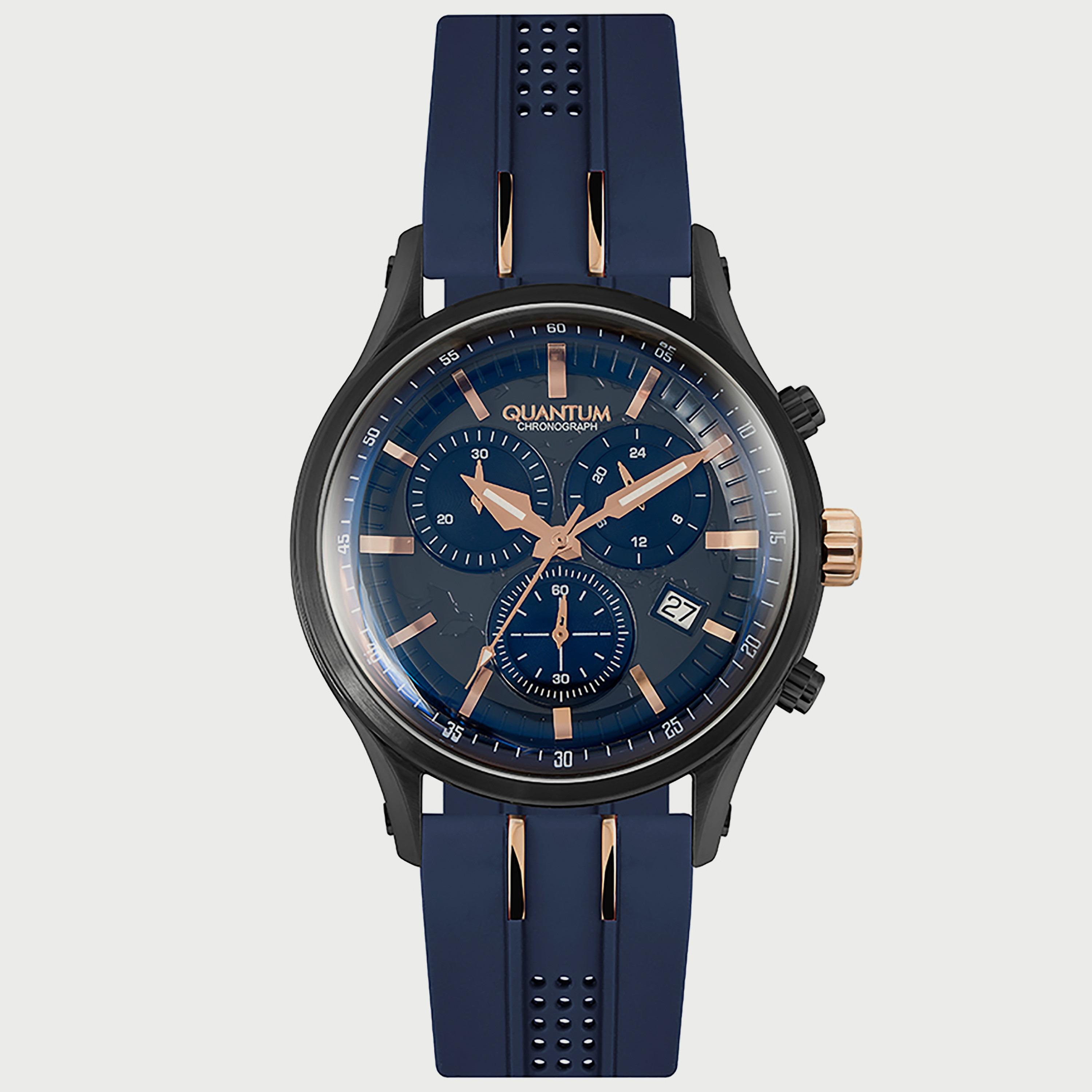  PWG773.059 ساعة للرجال من كوانتوم كرونوغراف بحزام سيليكون كحلي-men-watchesandjewellery-watches-image-1
