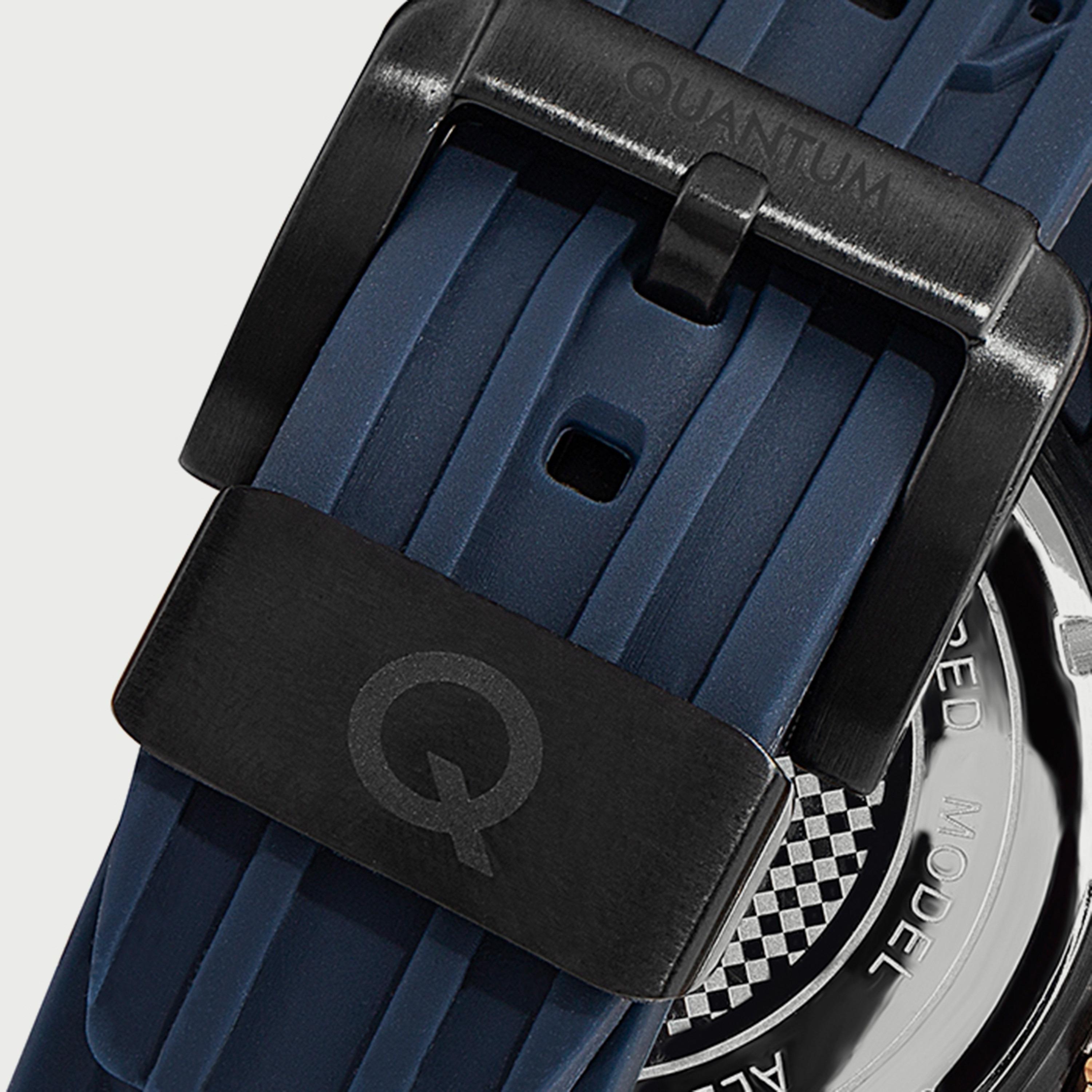  HNG893.069 ساعة للرجال من كوانتوم بسوارسيليكون كرونوغراف - أزرق-men-watchesandjewellery-watches-image-3