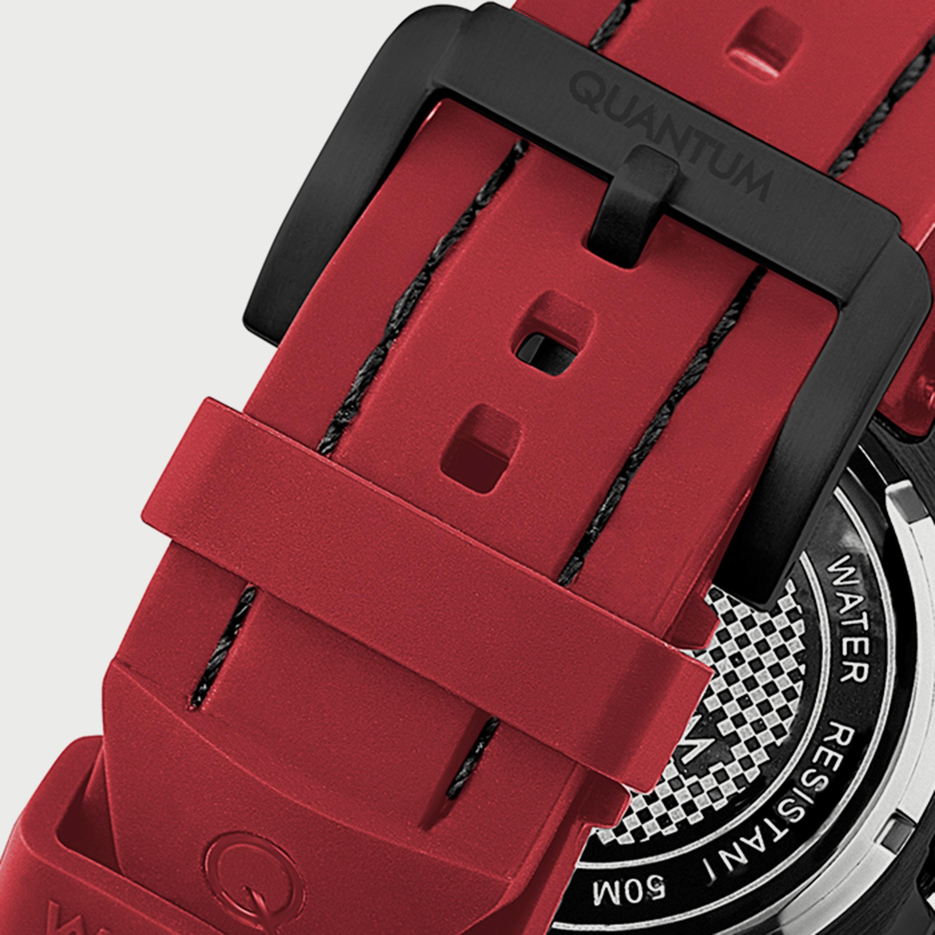 ساعة كوانتوم للرجال كرونوغراف باللون الأحمر وبسوار سيليكون HNG905.658-men-watchesandjewellery-watches-image-3