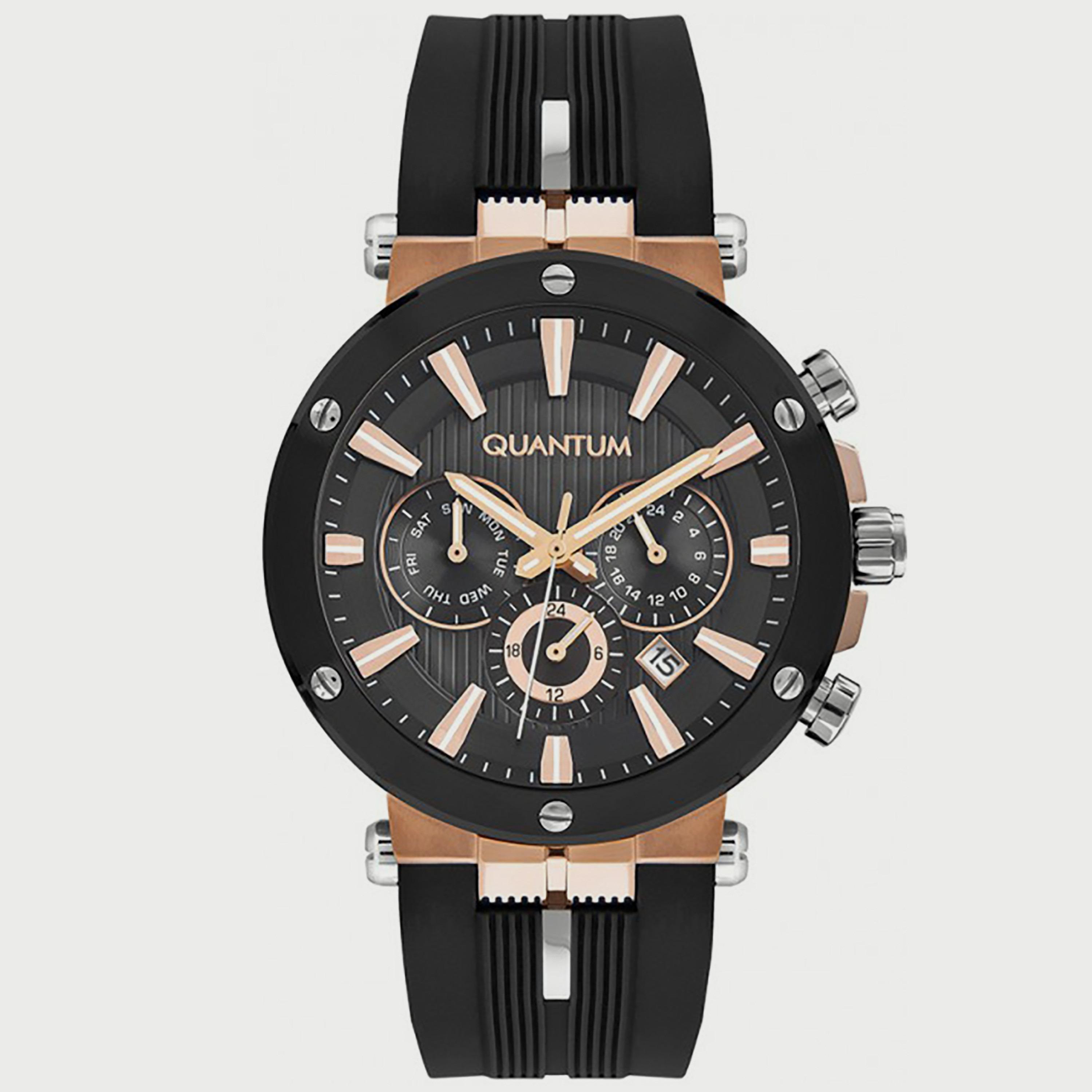 ساعة كوانتوم للرجال كرونوغراف بسوار سيليكون باللون الأسود PWG967.851-men-watchesandjewellery-watches-image-1