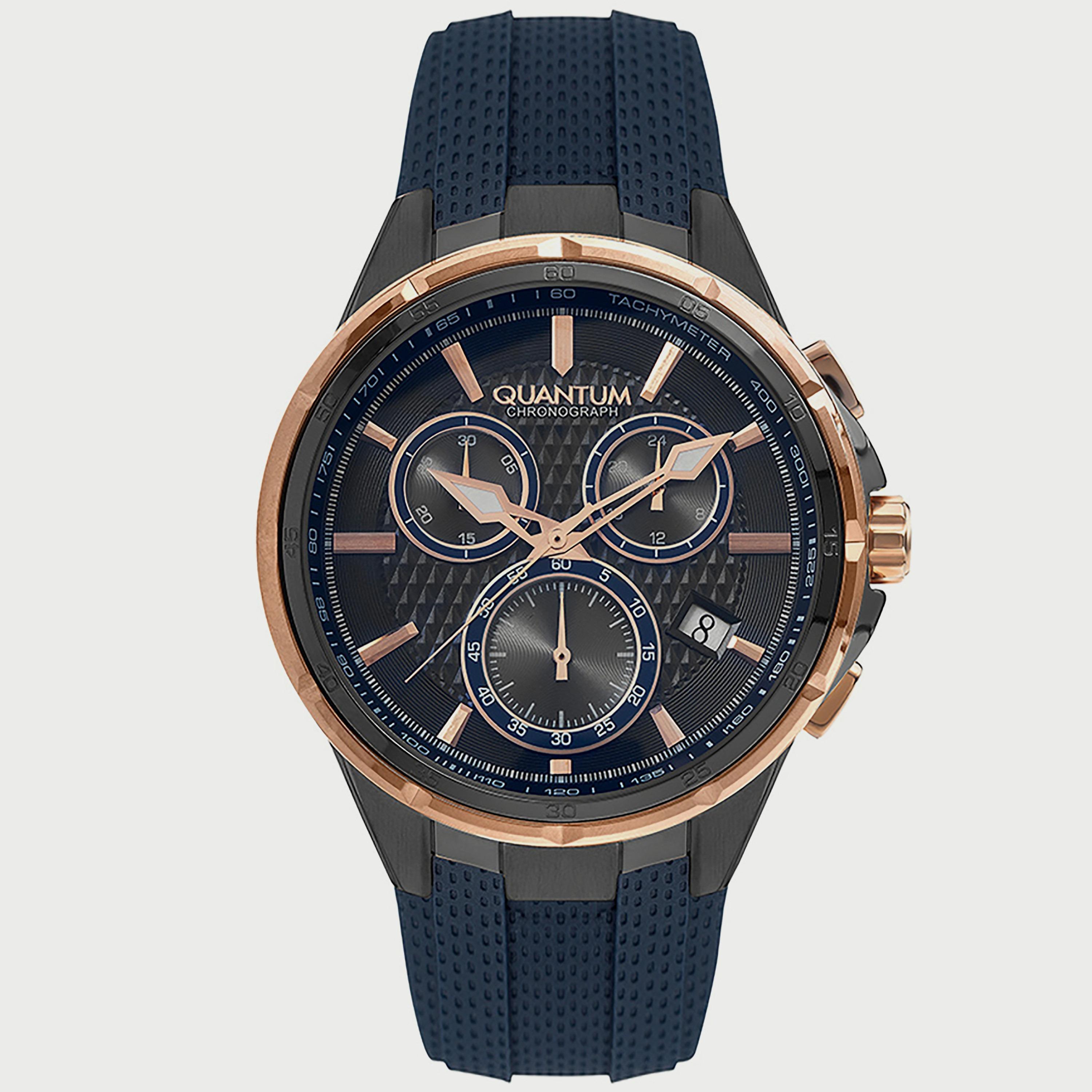  PWG953.069 ساعة للرجال من كوانتوم كرونوغراف بحزام سيليكون الأزرق-men-watchesandjewellery-watches-image-1