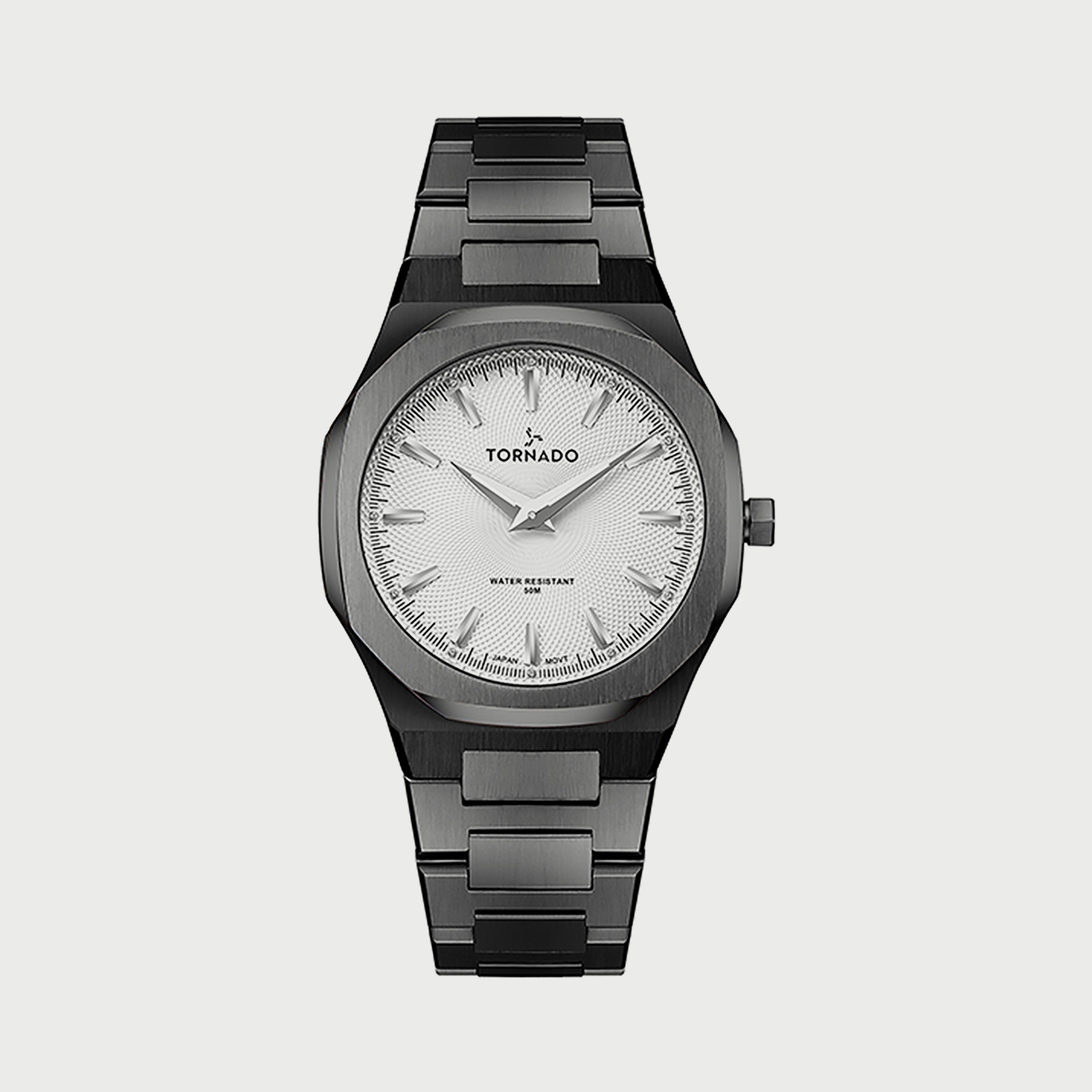 ساعة تورنادو للرجال بسوار من الستانلس ستيل باللون الأسود T21003-BBBWX-men-watchesandjewellery-watches-image-1