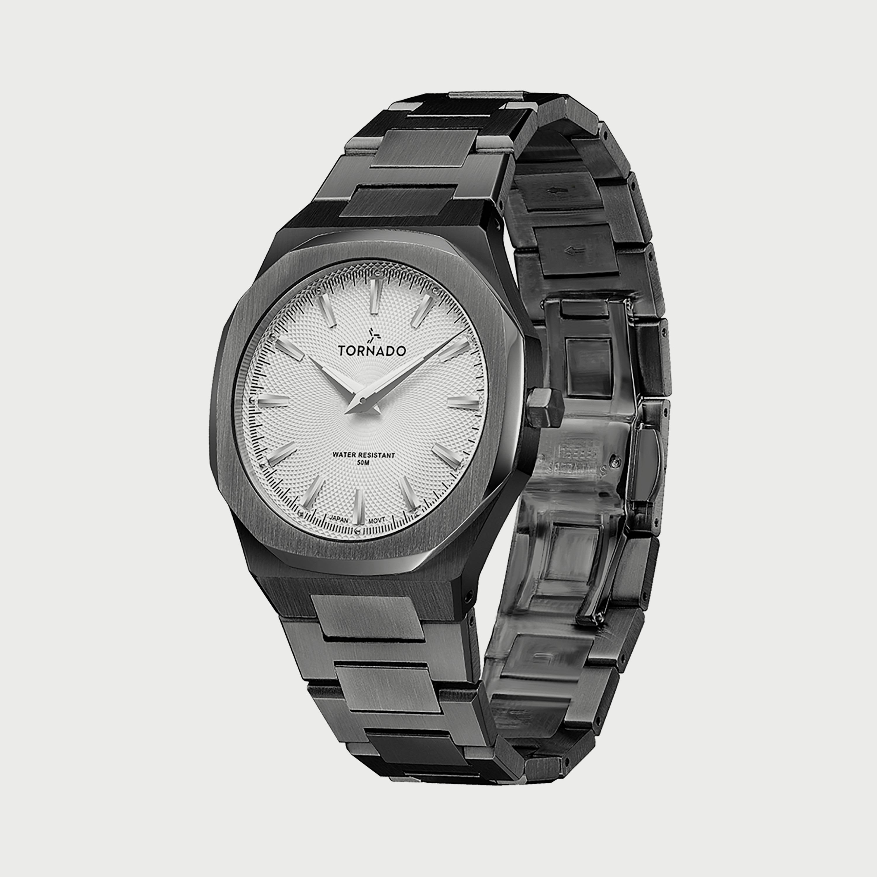 ساعة تورنادو للرجال بسوار من الستانلس ستيل باللون الأسود T21003-BBBWX-men-watchesandjewellery-watches-image-2