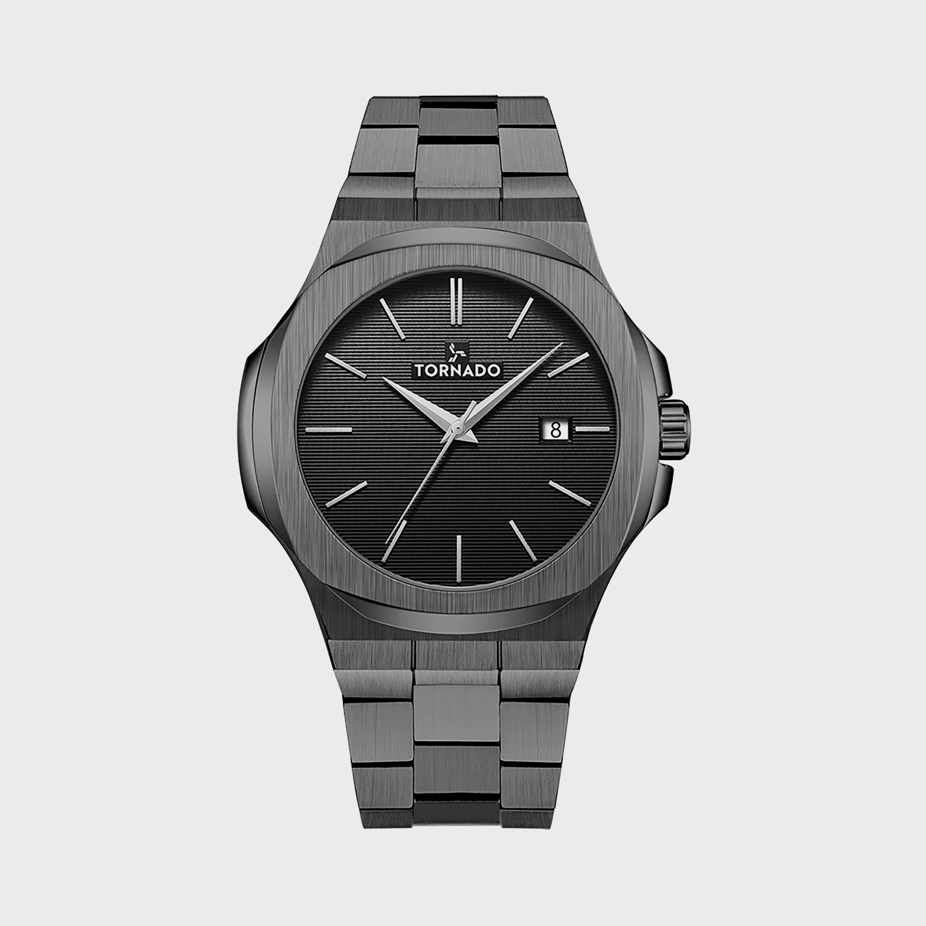 ساعة تورنادو للرجال T21001-XBXX بعقارب معدنية وبسوار من الستانلس ستيل-men-watchesandjewellery-watches-image-1