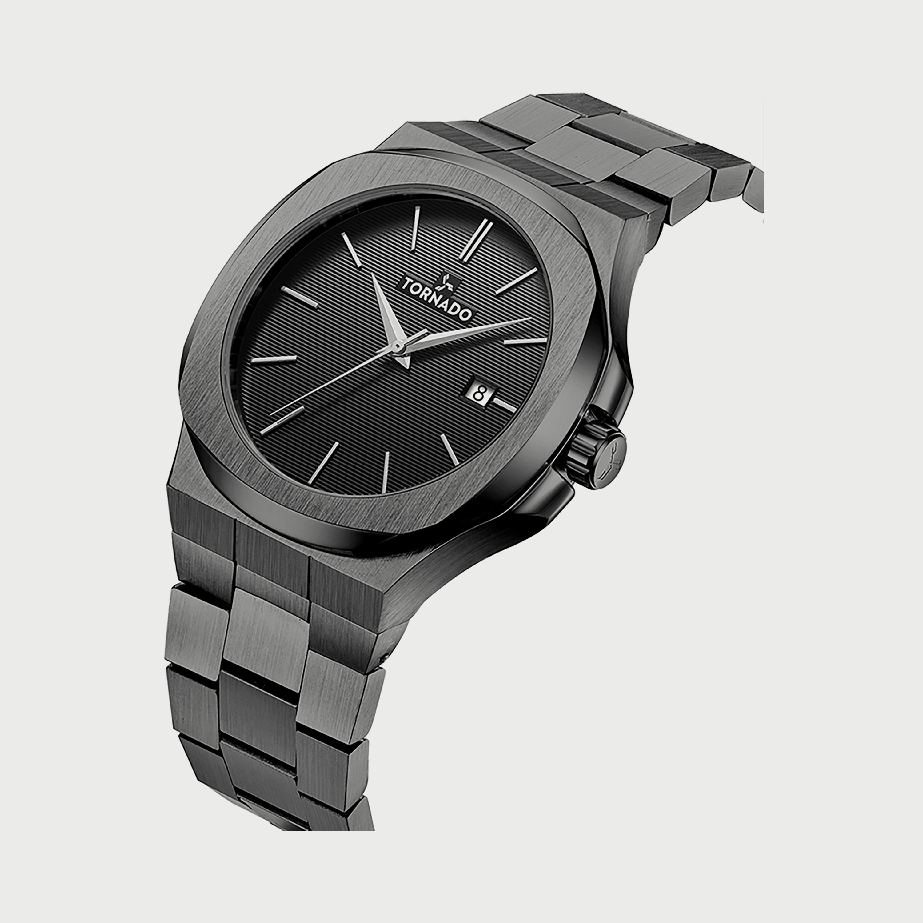ساعة تورنادو للرجال T21001-XBXX بعقارب معدنية وبسوار من الستانلس ستيل-men-watchesandjewellery-watches-image-2