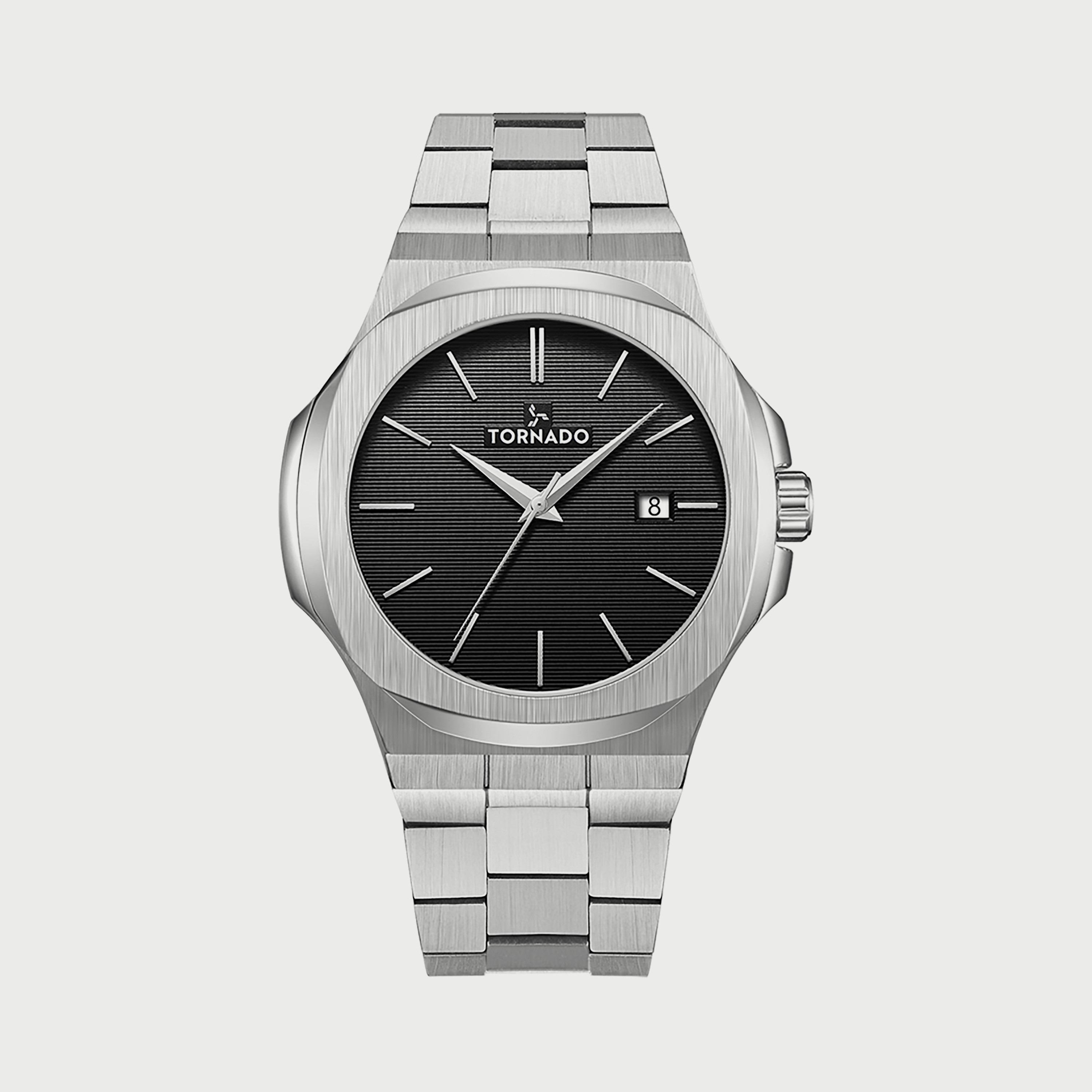 ساعة تورنادو للرجال بسوار من الستانلس ستيل باللون الفضي T21001-SBSB-men-watchesandjewellery-watches-image-4