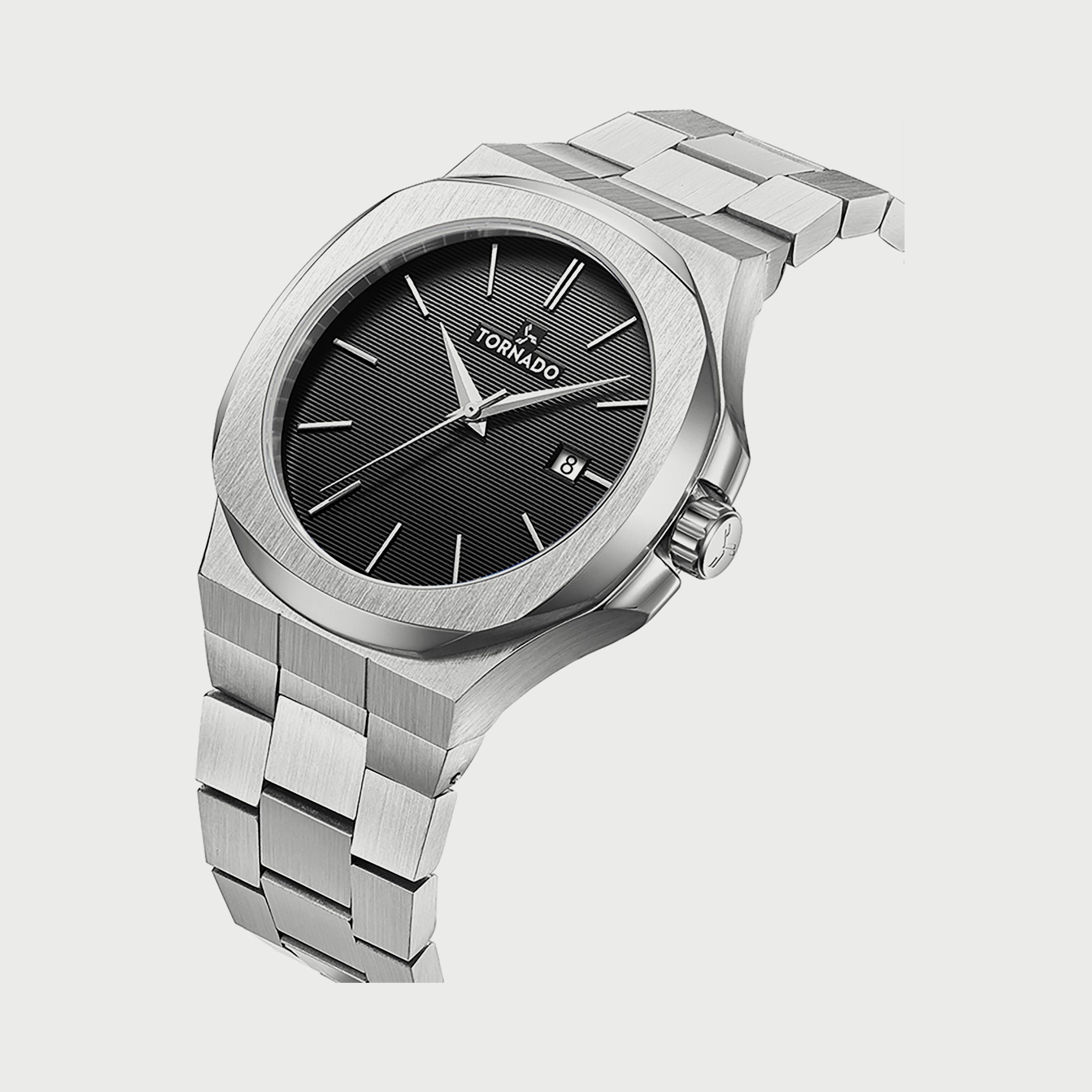 ساعة تورنادو للرجال بسوار من الستانلس ستيل باللون الفضي T21001-SBSB-men-watchesandjewellery-watches-image-3