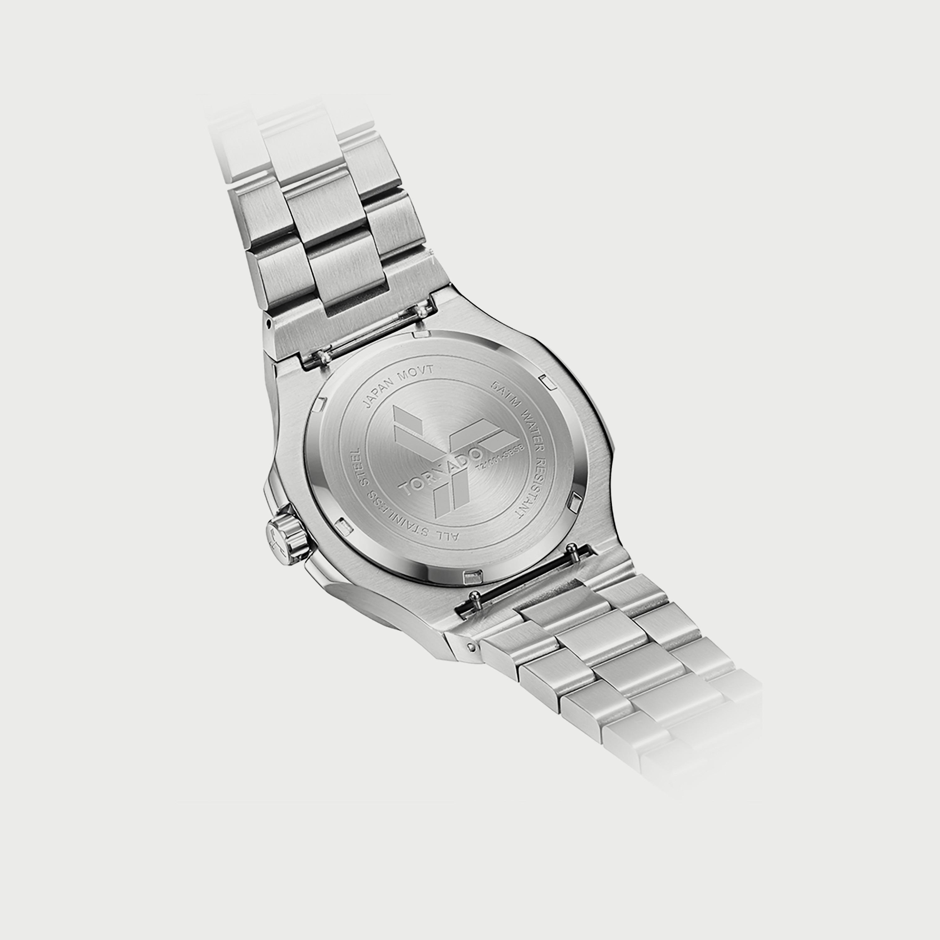 ساعة تورنادو للرجال بسوار من الستانلس ستيل باللون الفضي T21001-SBSB-men-watchesandjewellery-watches-image-2