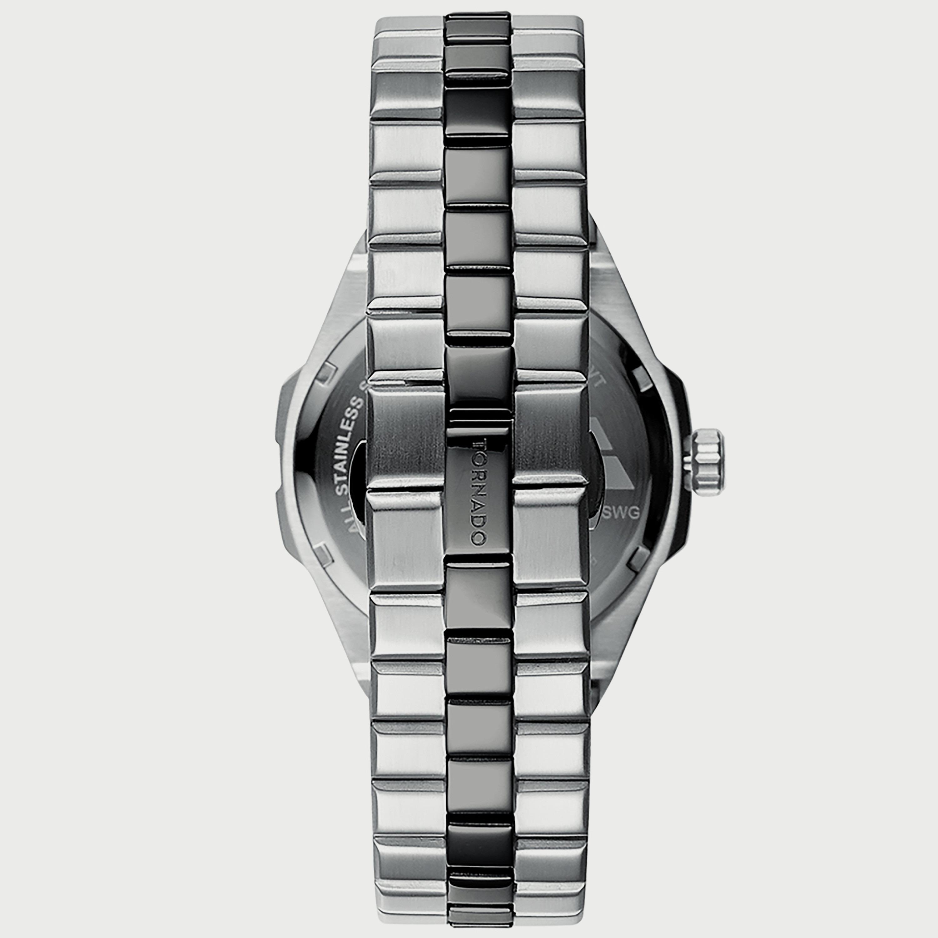 ساعة تورنادو للرجال بسوار من الستانلس ستيل باللون الفضي T8007B-YBYB-men-watchesandjewellery-watches-image-3