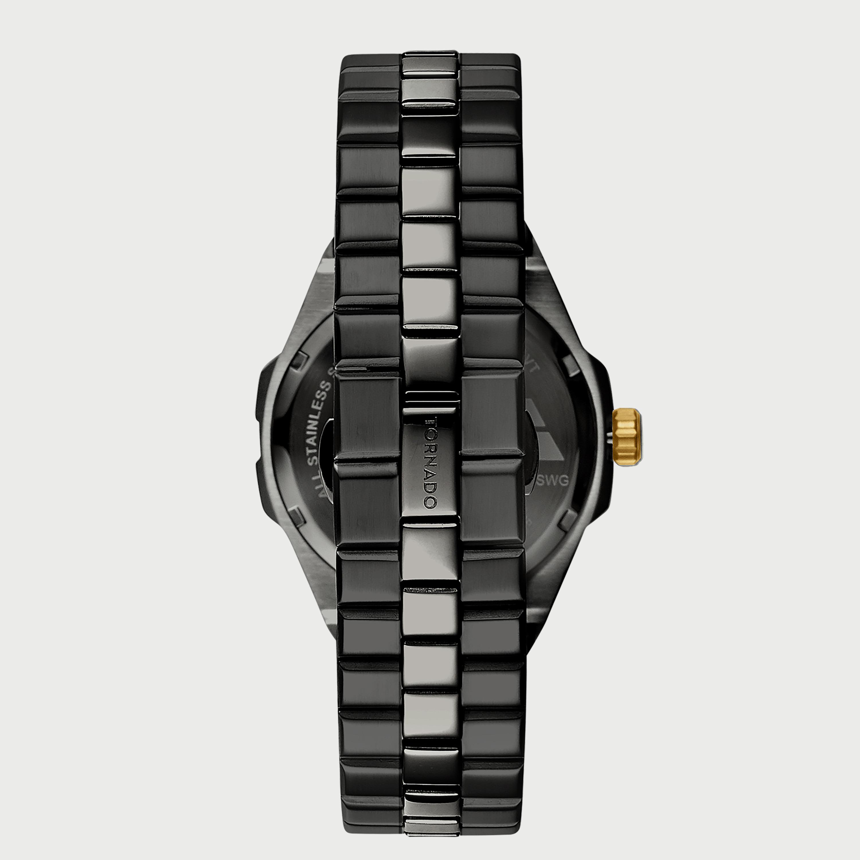 ساعة تورنادو للرجال بسوار من الستانلس ستيل باللون الأسود T8007B-BBBBK-men-watchesandjewellery-watches-image-3