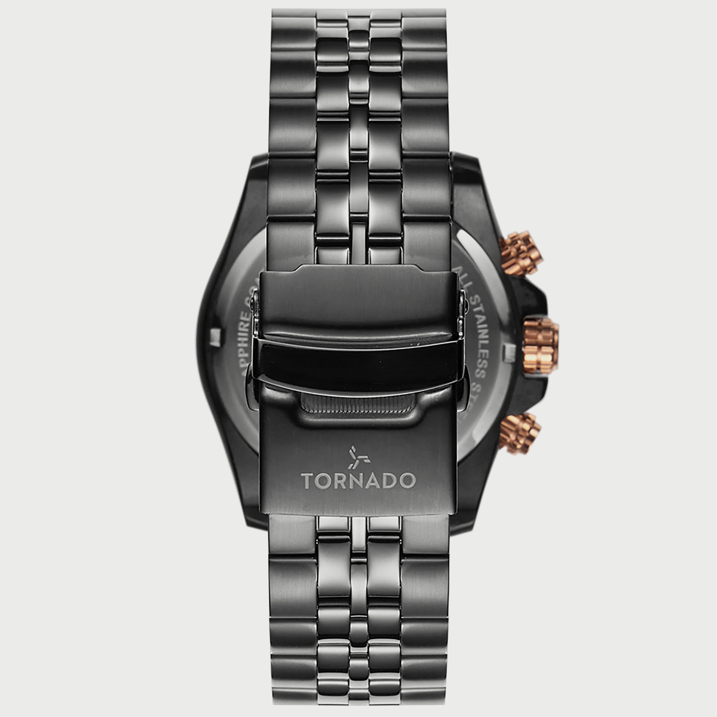 ساعة تورنادو للرجال كرونوغراف معدني بسوار ستانلس ستيل T3149B-XBXBK-men-watchesandjewellery-watches-image-3