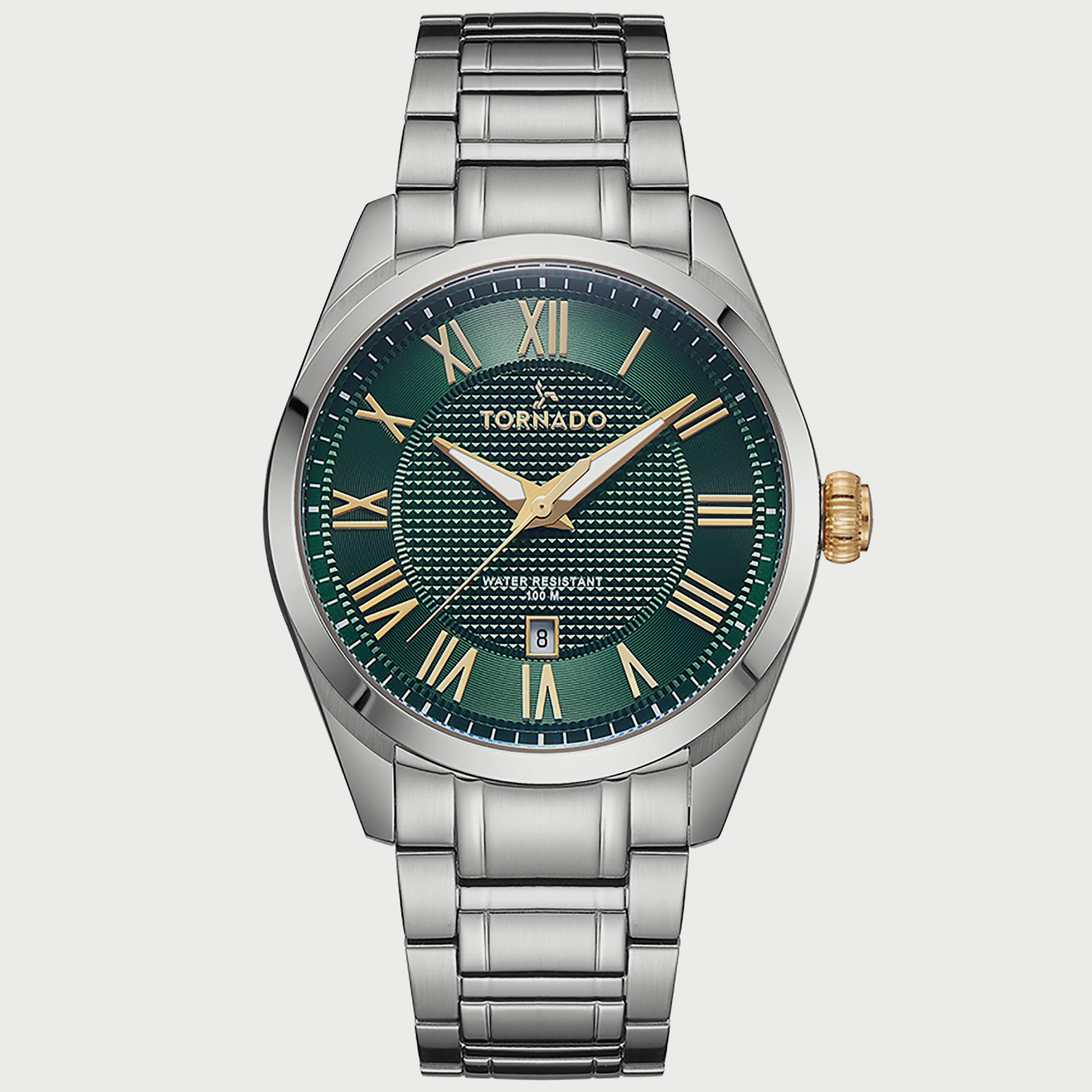 ساعة تورنادو للرجال بسوار من الستانلس ستيل باللون الفضي T8007-SBSHG-men-watchesandjewellery-watches-image-1