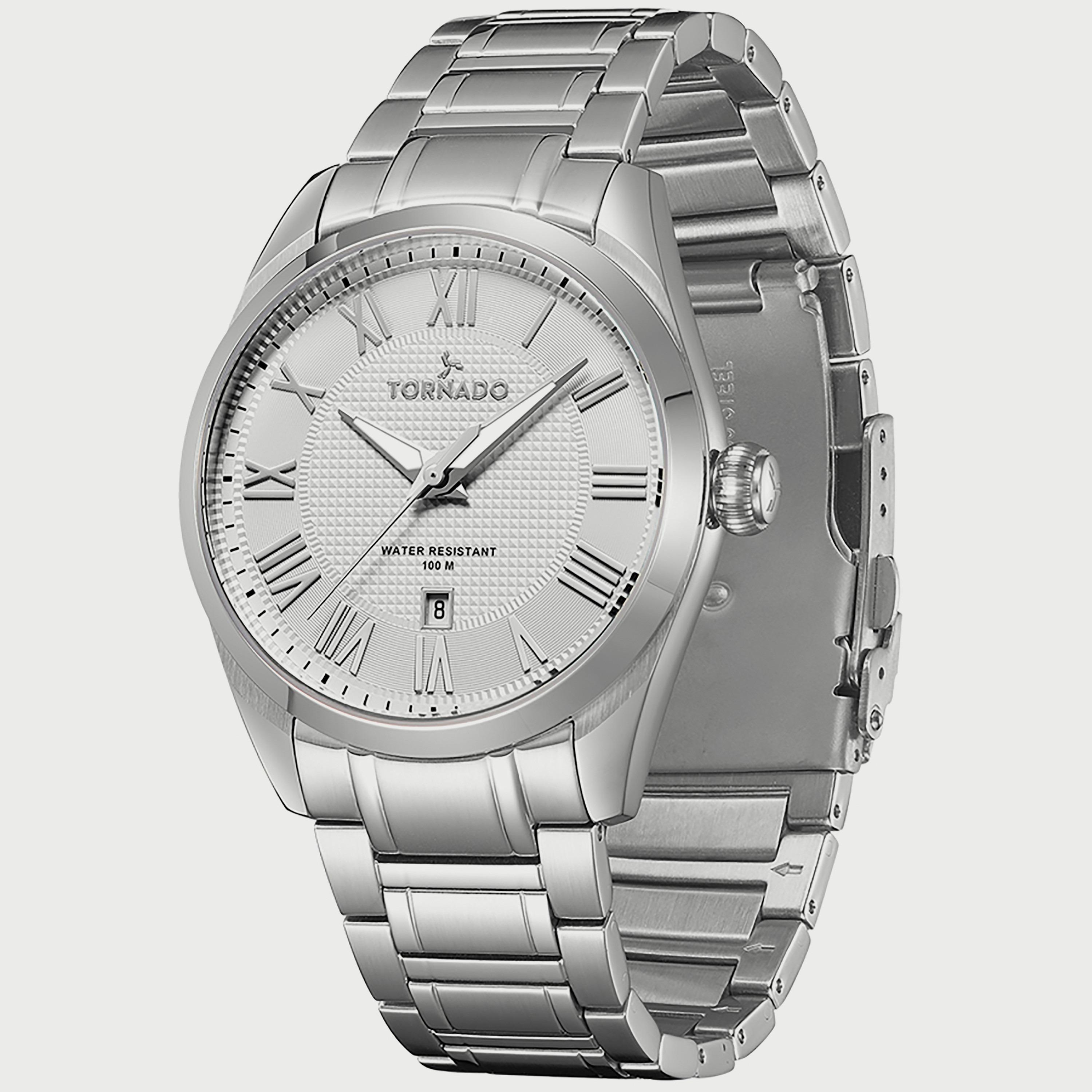 ساعة تورنادو للرجال بسوار من الستانلس ستيل باللون الفضي T8007-SBSW-men-watchesandjewellery-watches-image-2