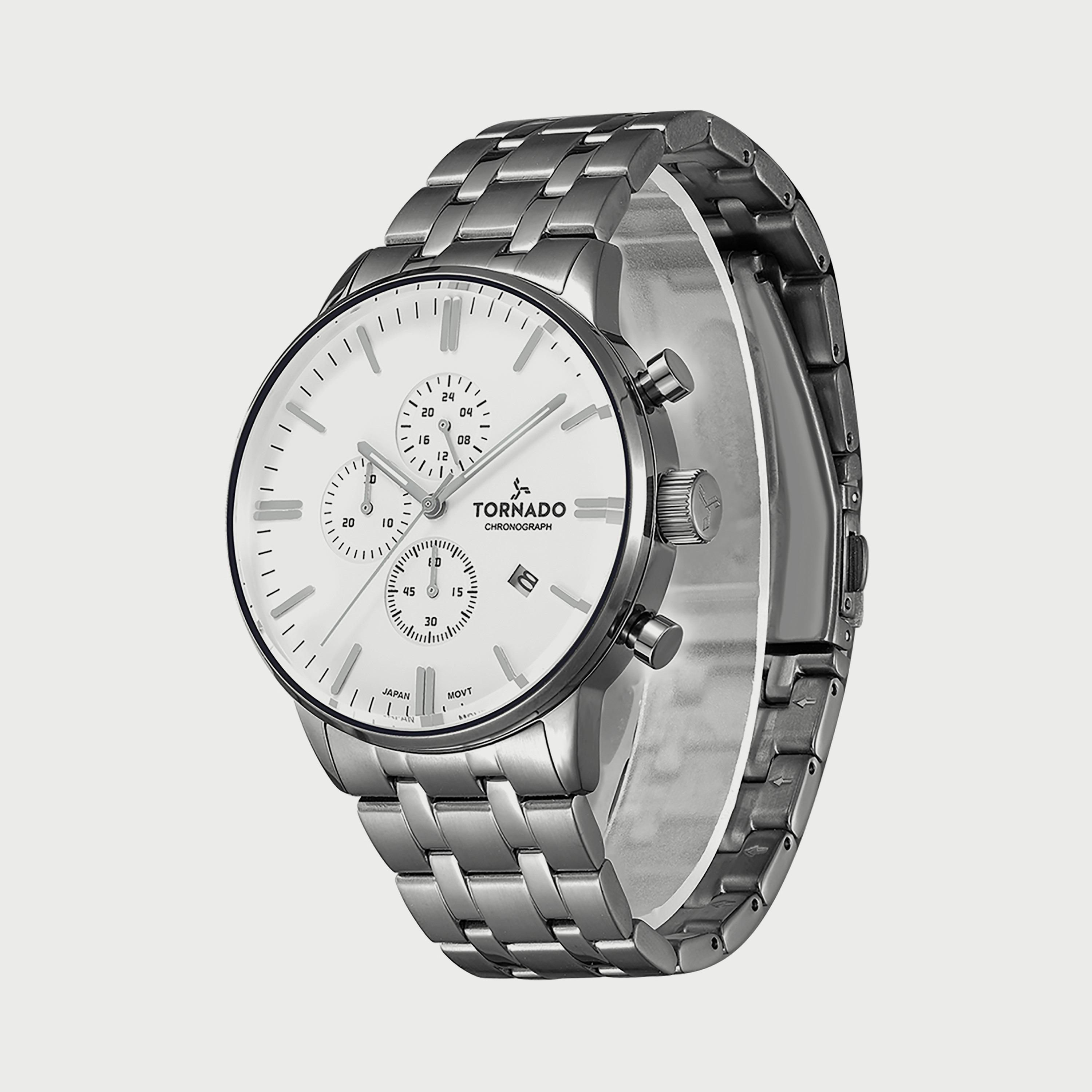  T6102-SBSS ساعة كرونوغراف للرجال من تورنيدو بسوارفضي من الستانلس ستيل -men-watchesandjewellery-watches-image-2