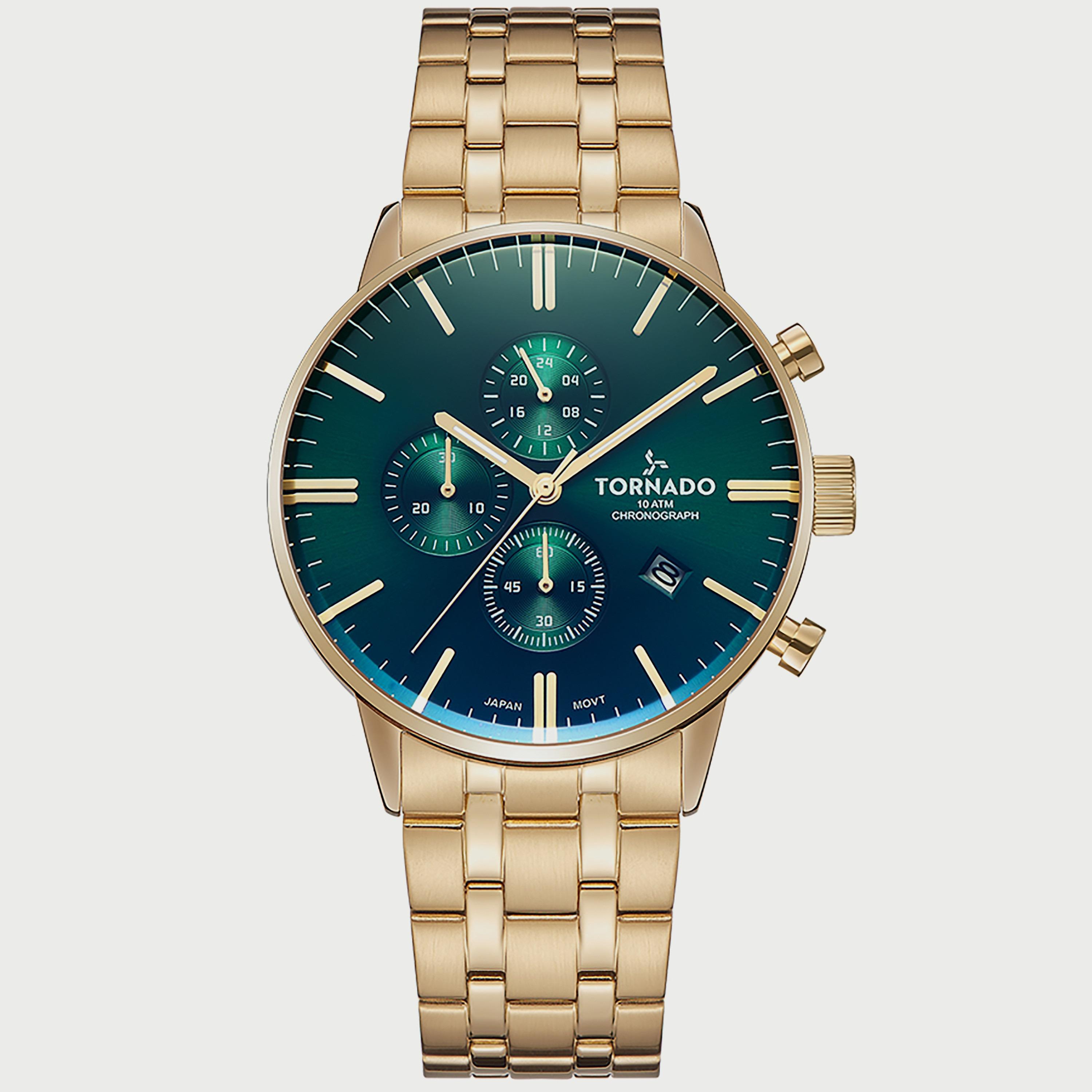  T6102-GBGH ساعة كرونوغراف للرجال من تورنيدو بسوار ذهبي من الستانلس ستيل -men-watchesandjewellery-watches-image-1