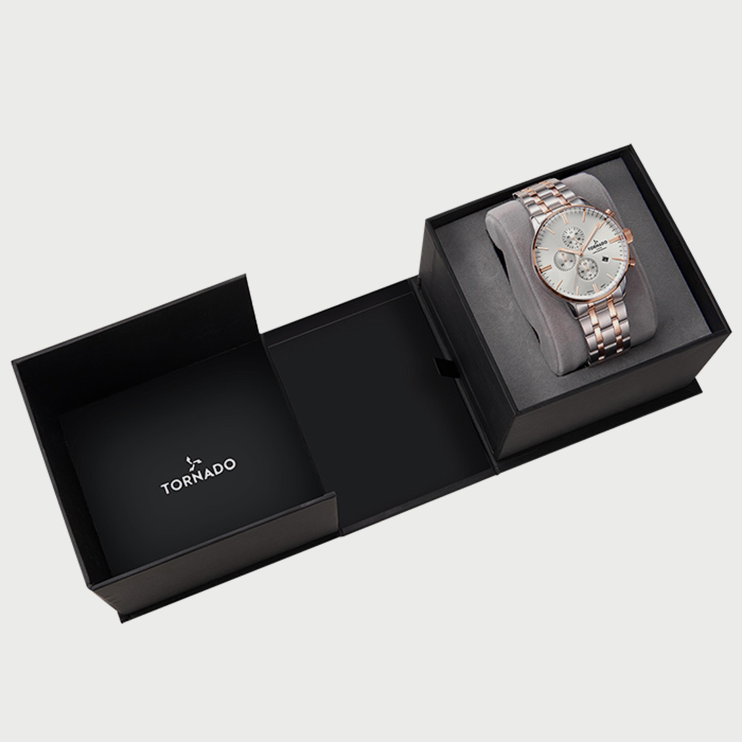  T6102-KBKSK ساعة كرونوغراف للرجال من تورنيدو بسوار فضي وذهبي الوردي من الستانلس ستيل -men-watchesandjewellery-watches-image-4