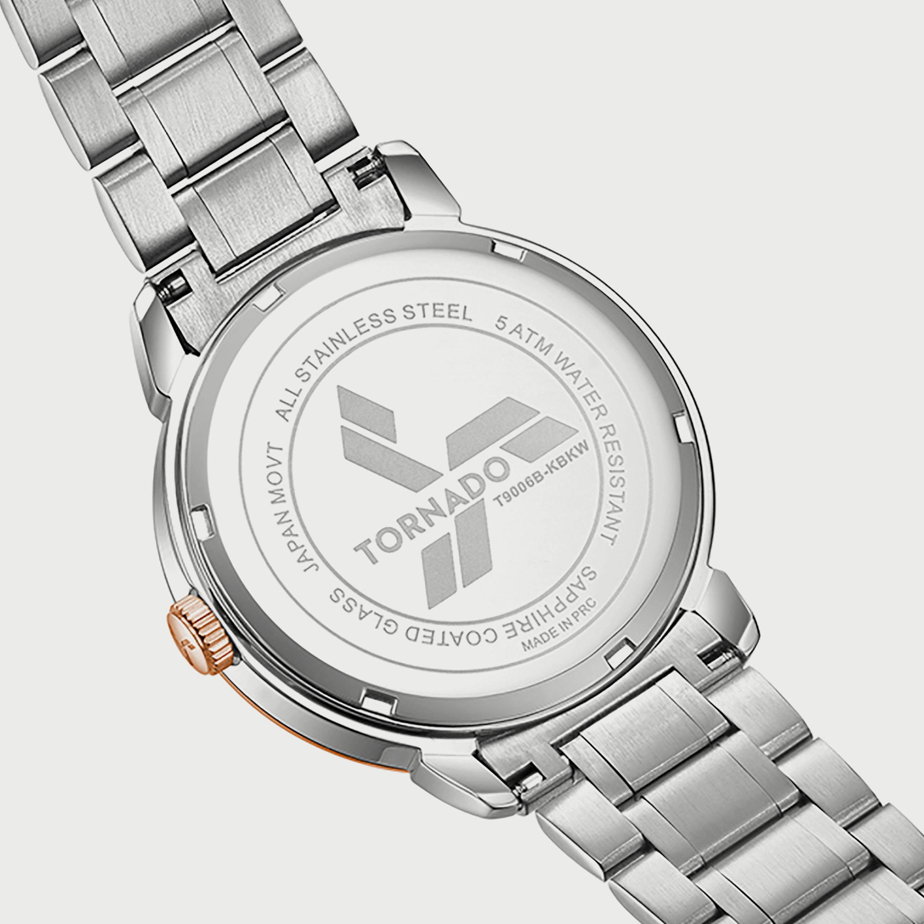 ساعة تورنادو للرجال باللونين الفضي والذهبي الوردي وبسوار ستانلس ستيل T9006B-KBKW-men-watchesandjewellery-watches-image-4