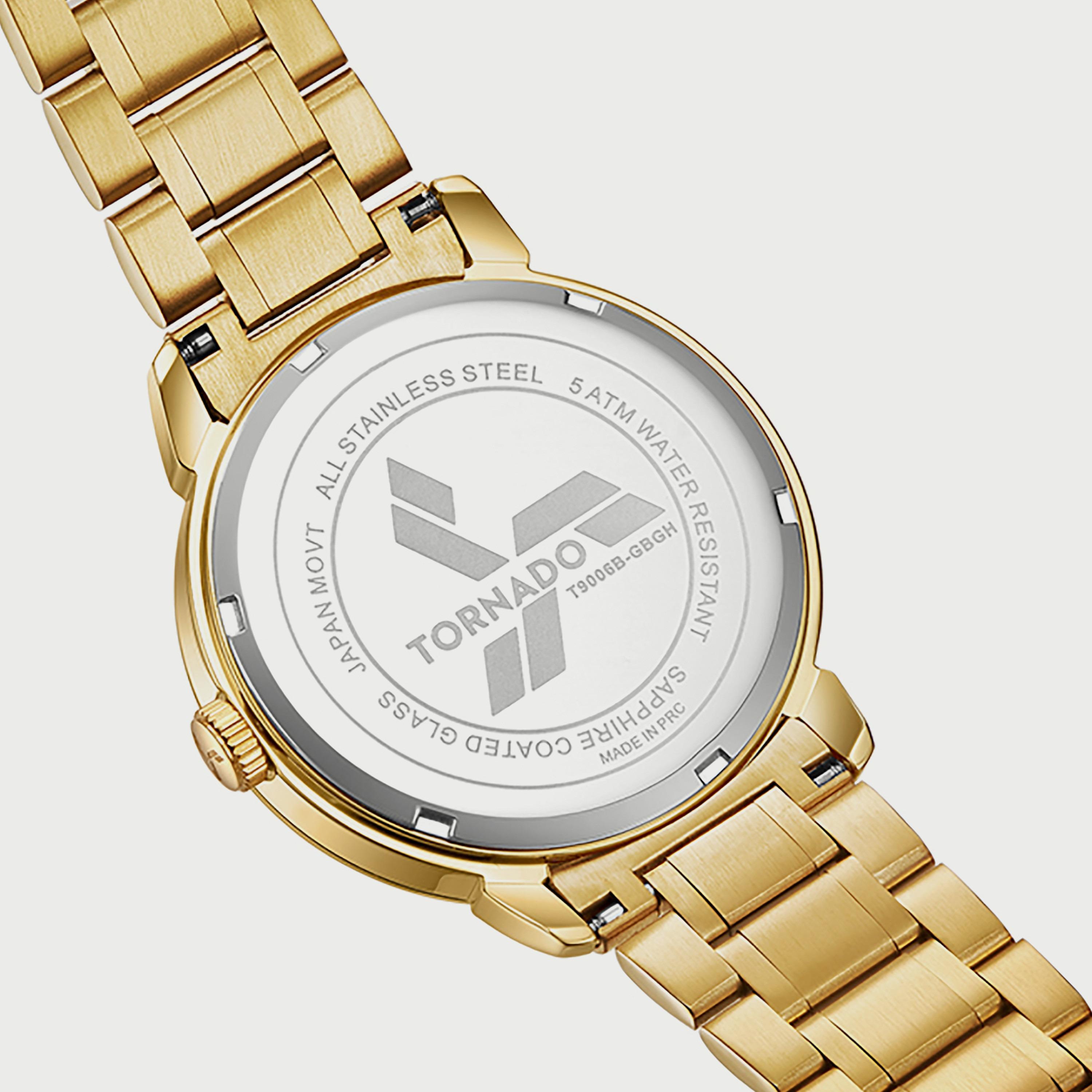  T9006B-GBGH ساعة انالوج للرجال من تورنيدو بسوارذهبي من الستانلس ستيل -men-watchesandjewellery-watches-image-4