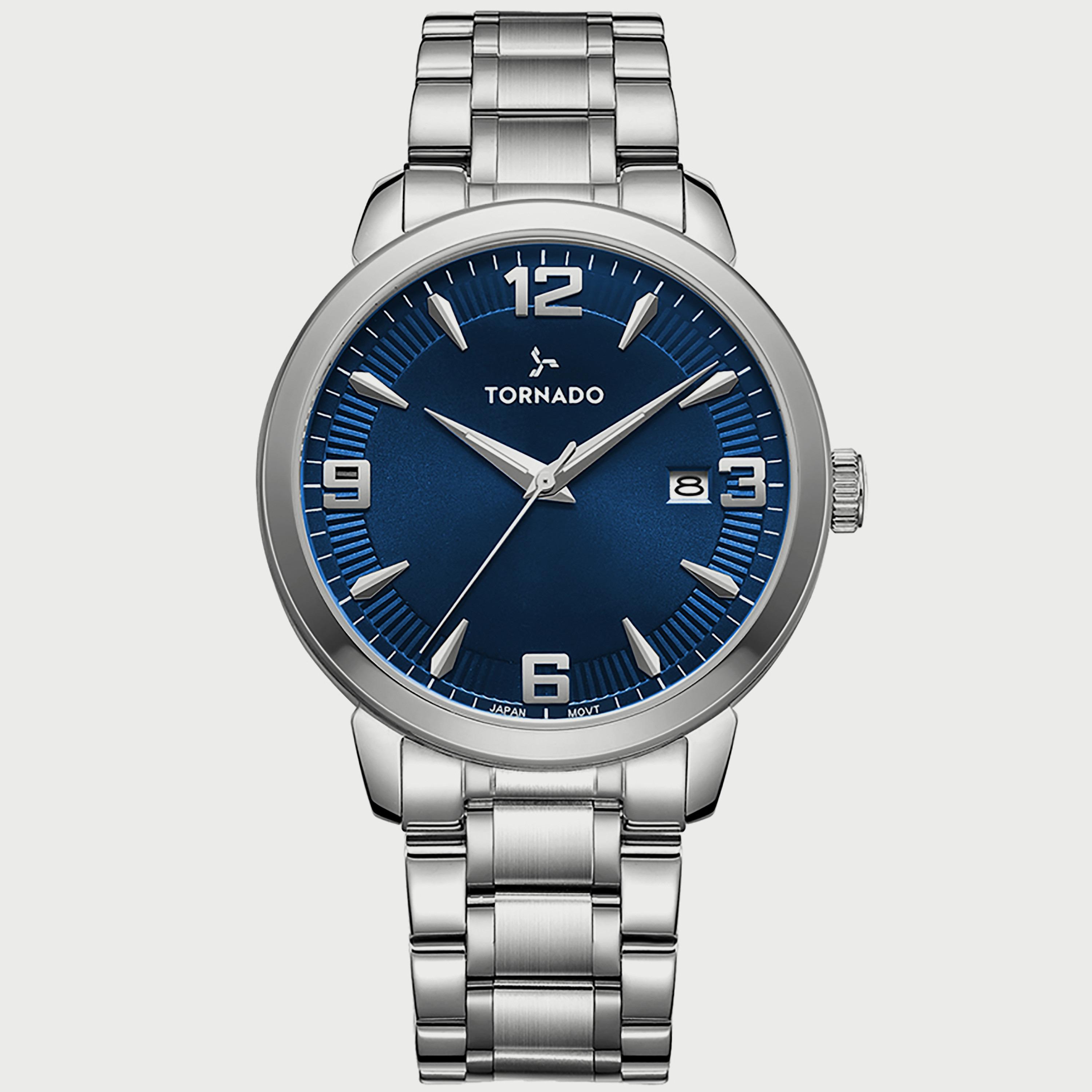 ساعة تورنادو للرجال بسوار من الستانلس ستيل باللون الفضي T9006B-SBSN-men-watchesandjewellery-watches-image-1
