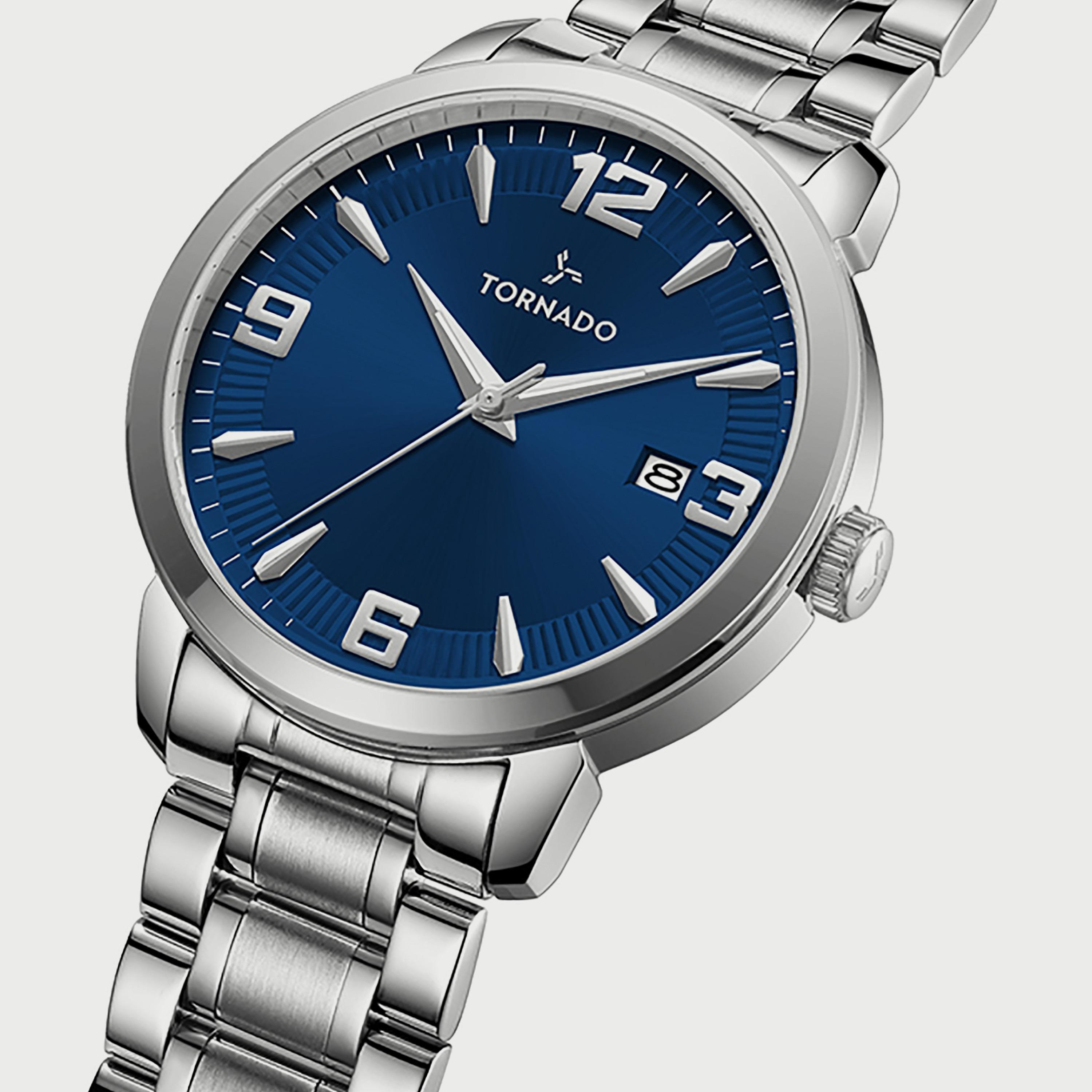 ساعة تورنادو للرجال بسوار من الستانلس ستيل باللون الفضي T9006B-SBSN-men-watchesandjewellery-watches-image-2