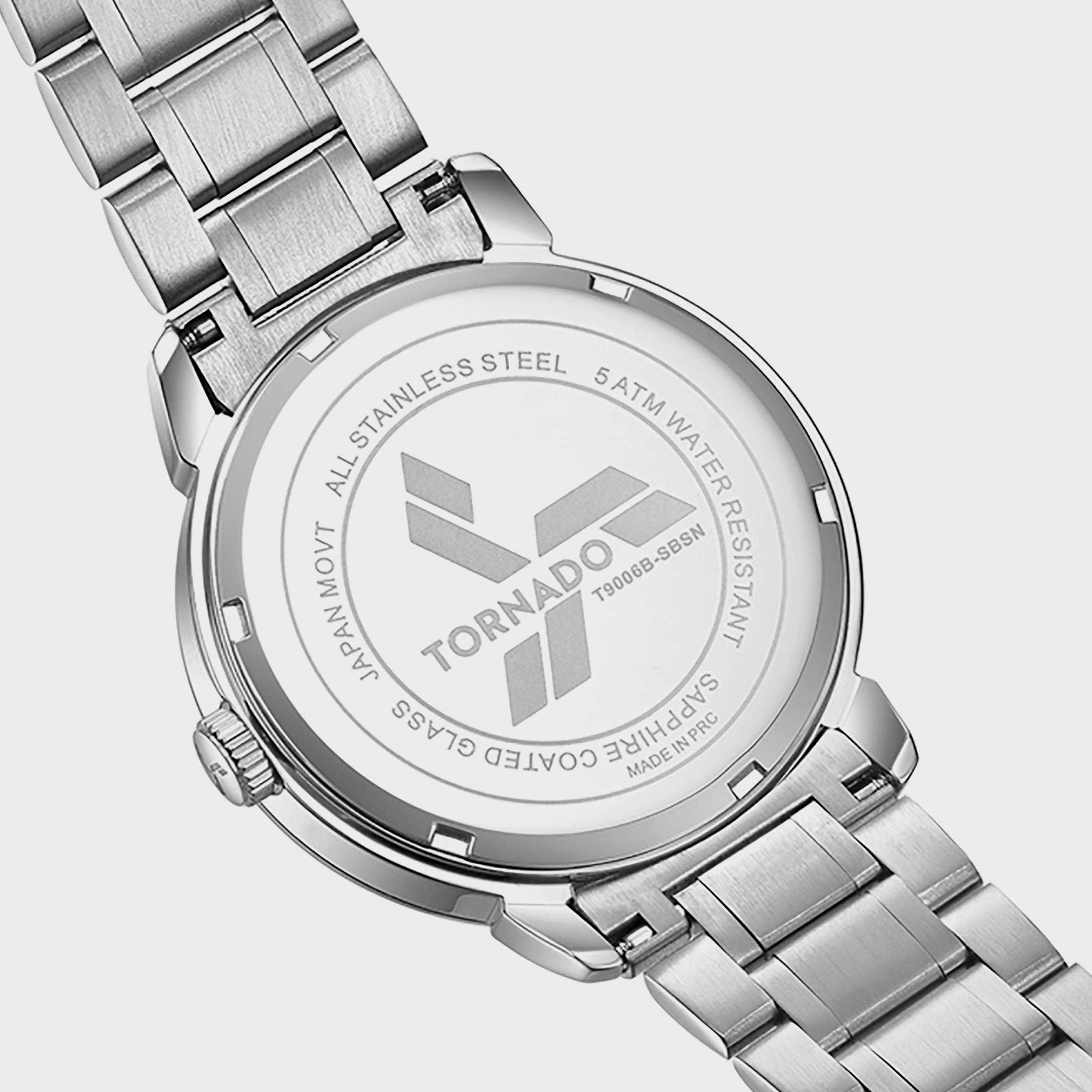 ساعة تورنادو للرجال بسوار من الستانلس ستيل باللون الفضي T9006B-SBSN-men-watchesandjewellery-watches-image-4