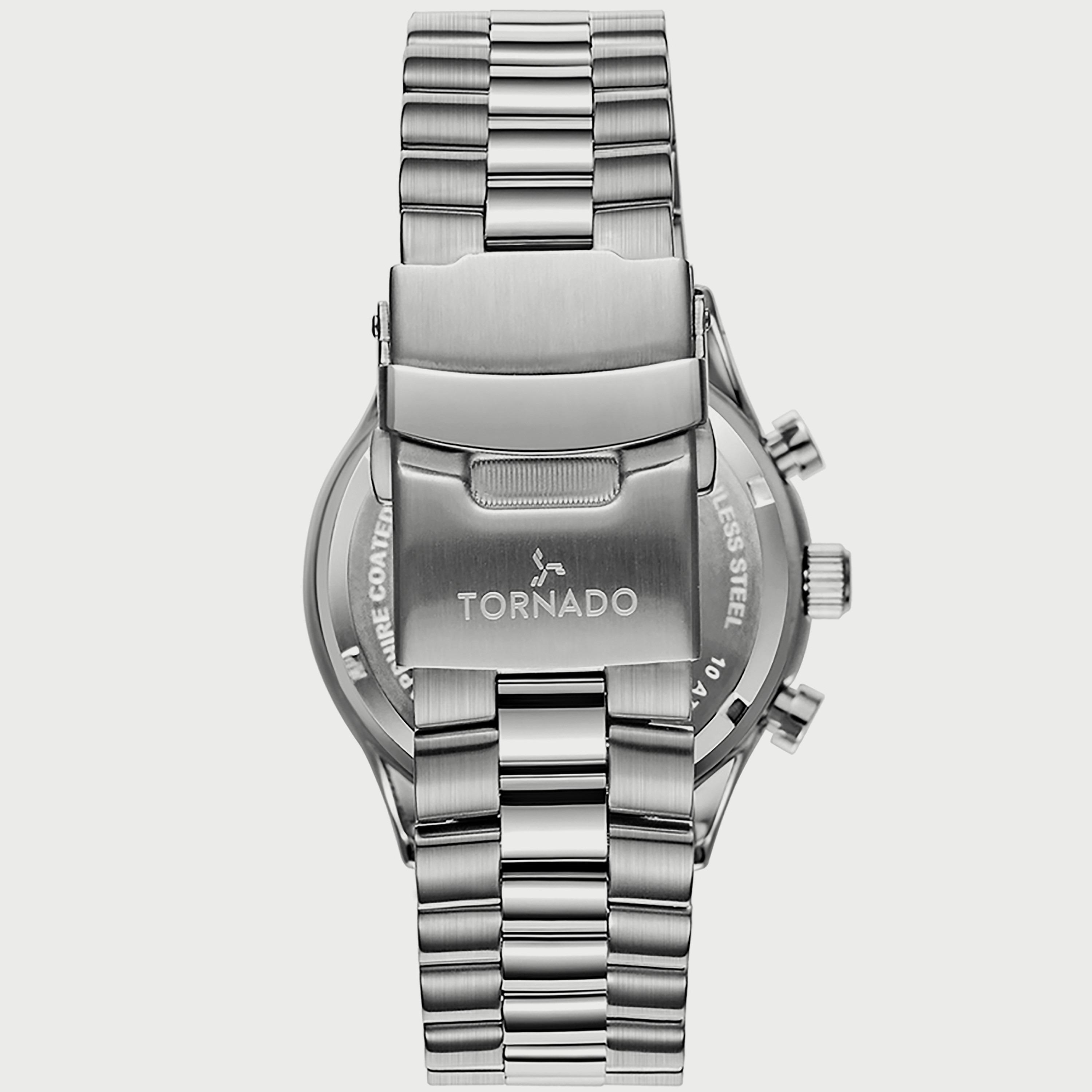  T6106B-SBSN ساعة كرونوغراف للرجال من تورنيدو بسوارفضي من الستانلس ستيل -men-watchesandjewellery-watches-image-3