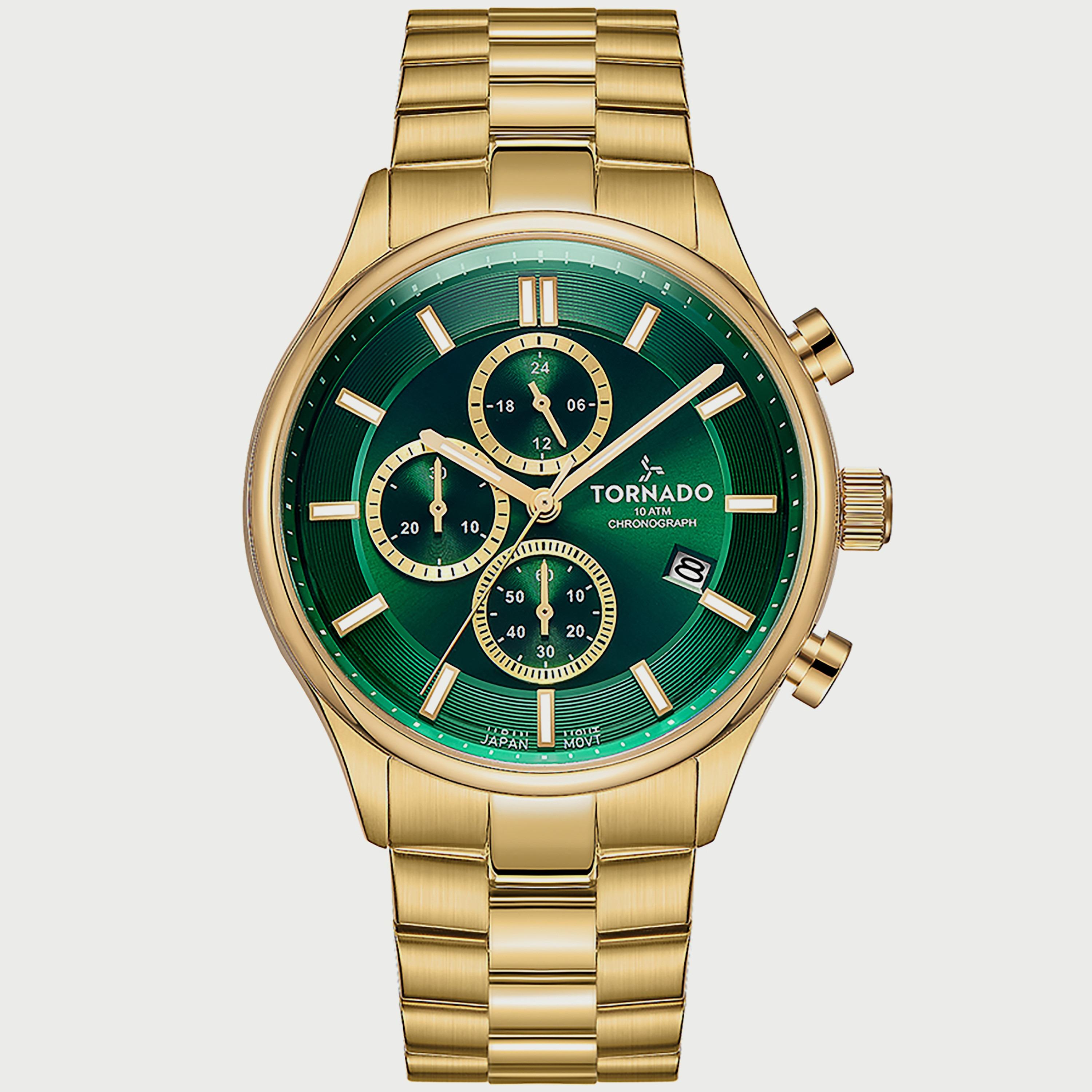 ساعة تورنادو للرجال كرونوغراف ذهبي وبسوار ستانلس ستيل T6106B-GBGH-men-watchesandjewellery-watches-image-1